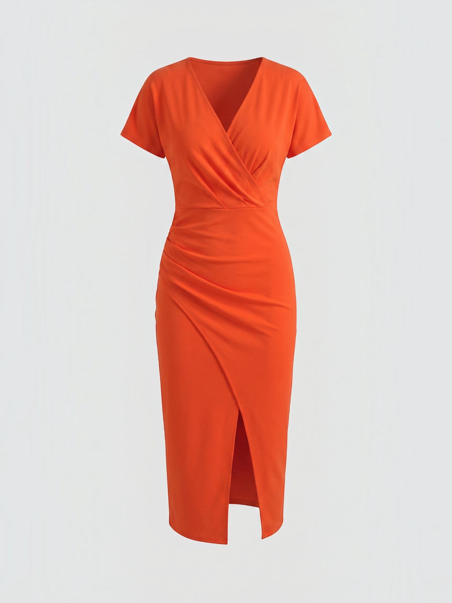 Raina Wickel-Midikleid mit V-Ausschnitt