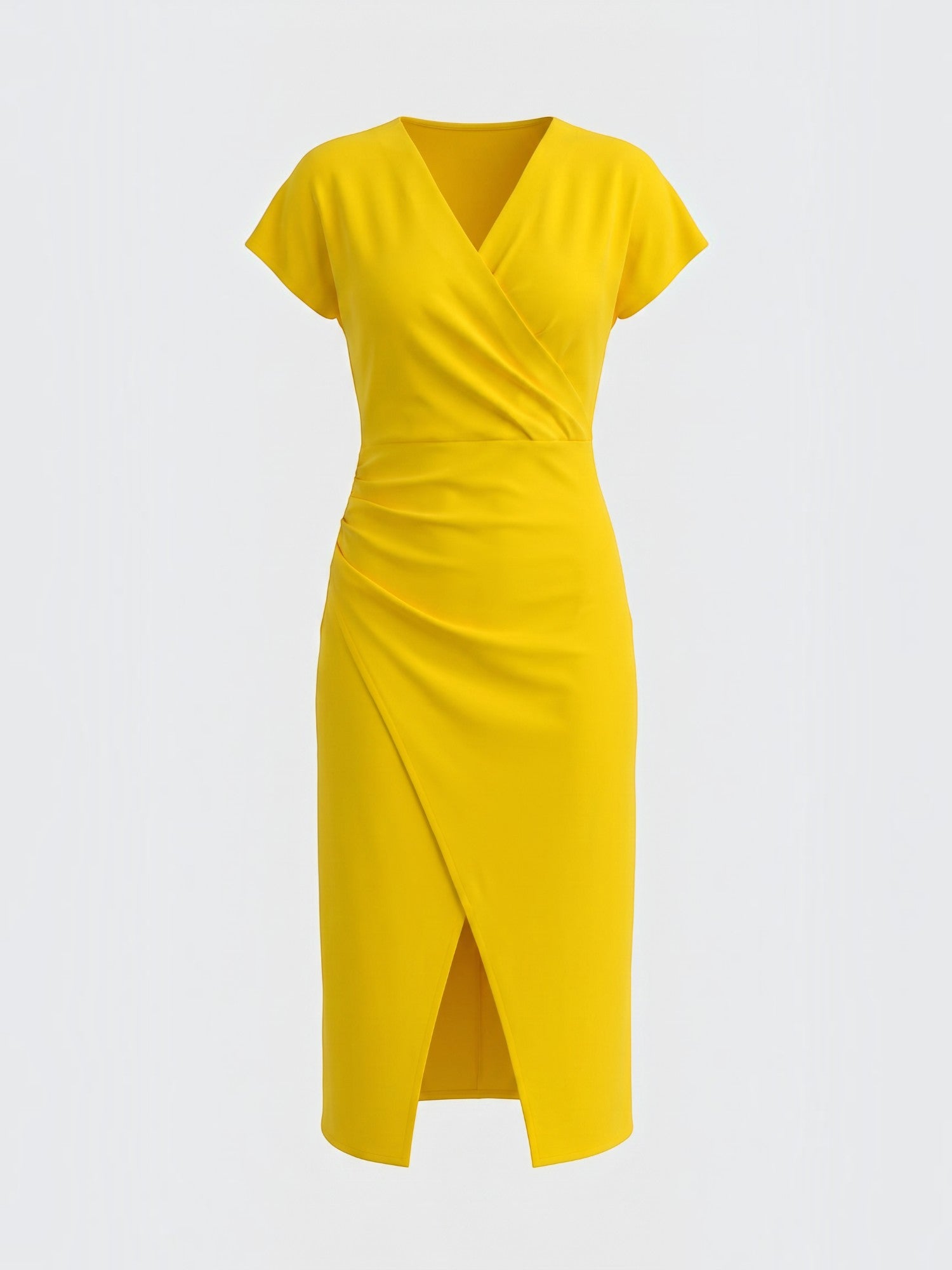 Raina Wickel-Midikleid mit V-Ausschnitt