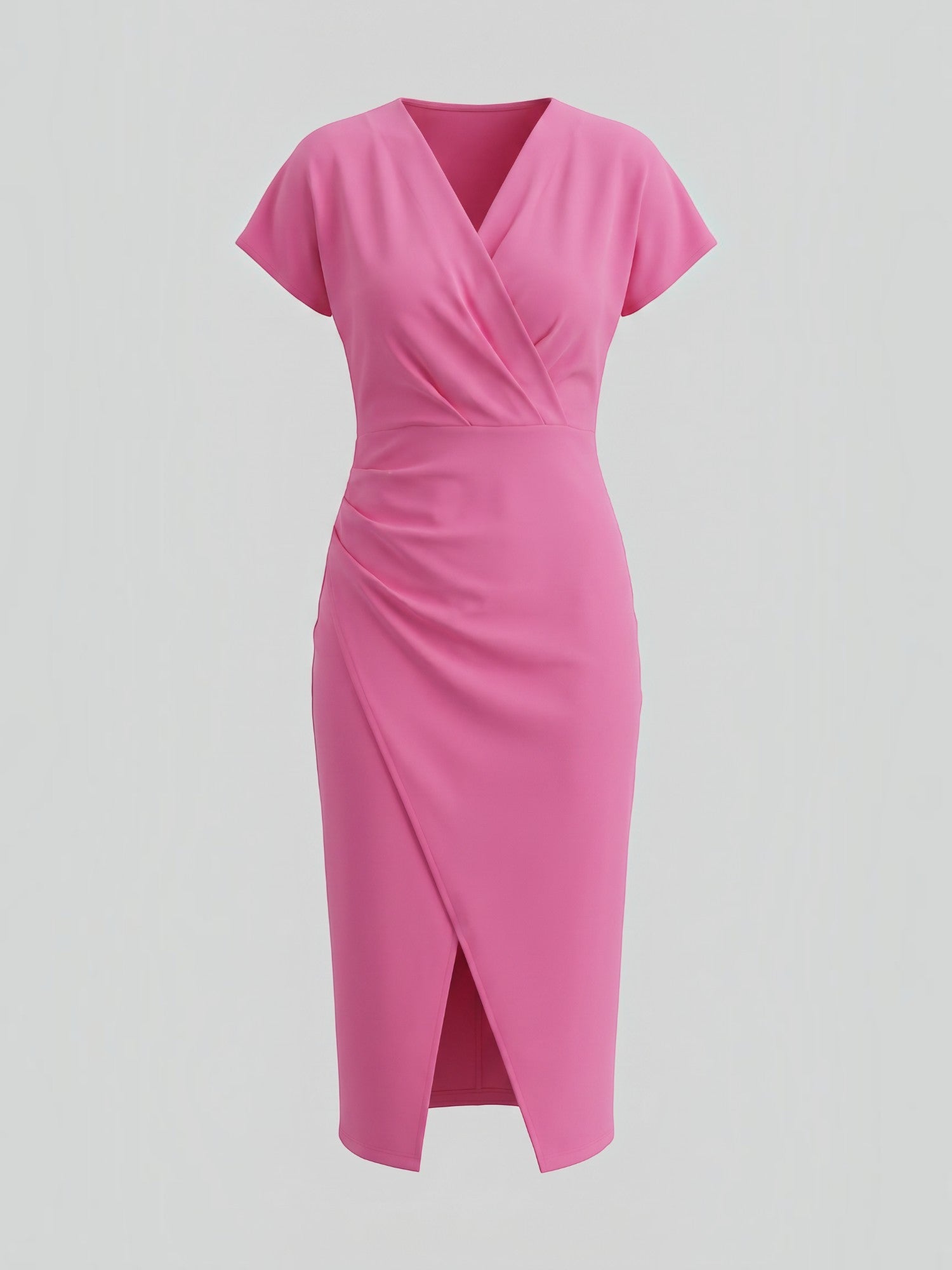 Raina Wickel-Midikleid mit V-Ausschnitt