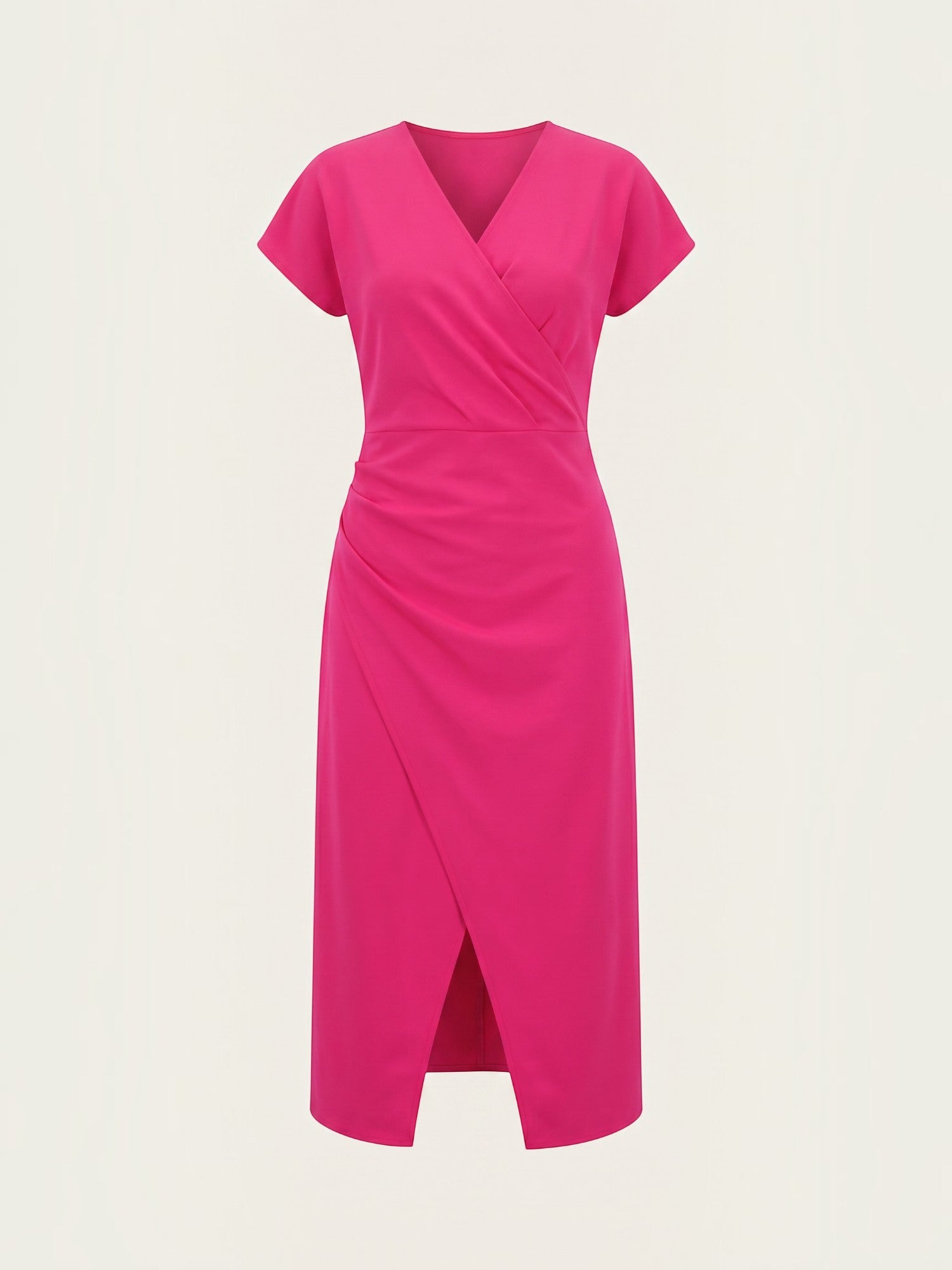 Raina Wickel-Midikleid mit V-Ausschnitt