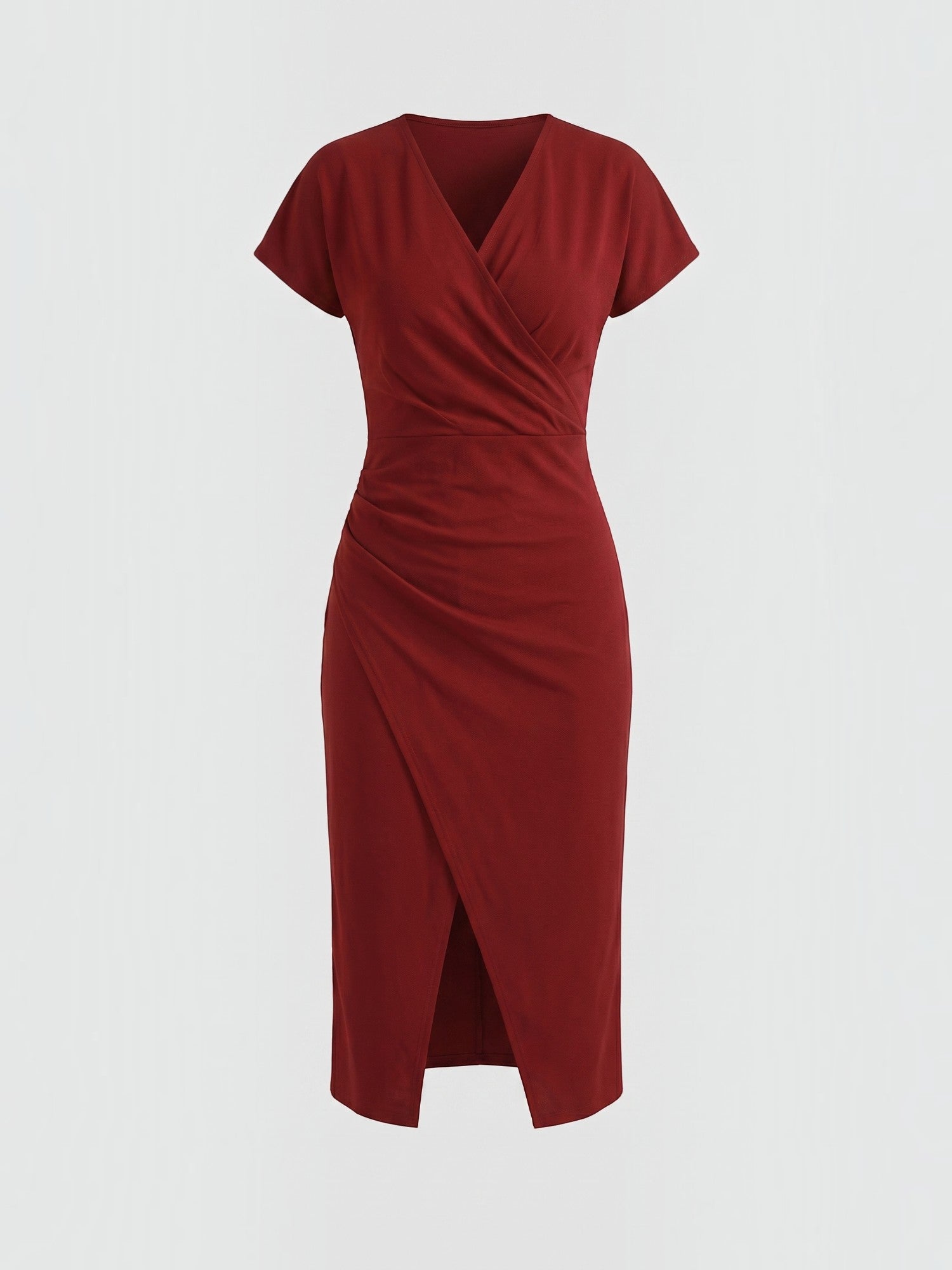 Raina Wickel-Midikleid mit V-Ausschnitt