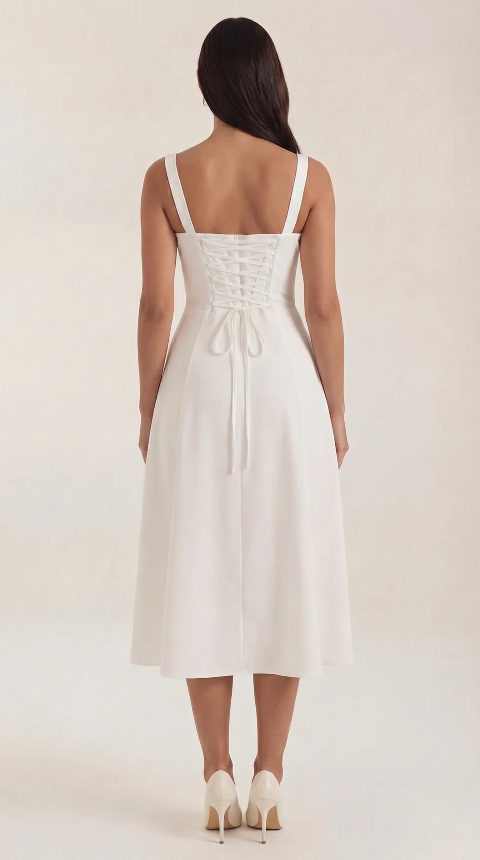 Jade Midikleid mit Schnürung