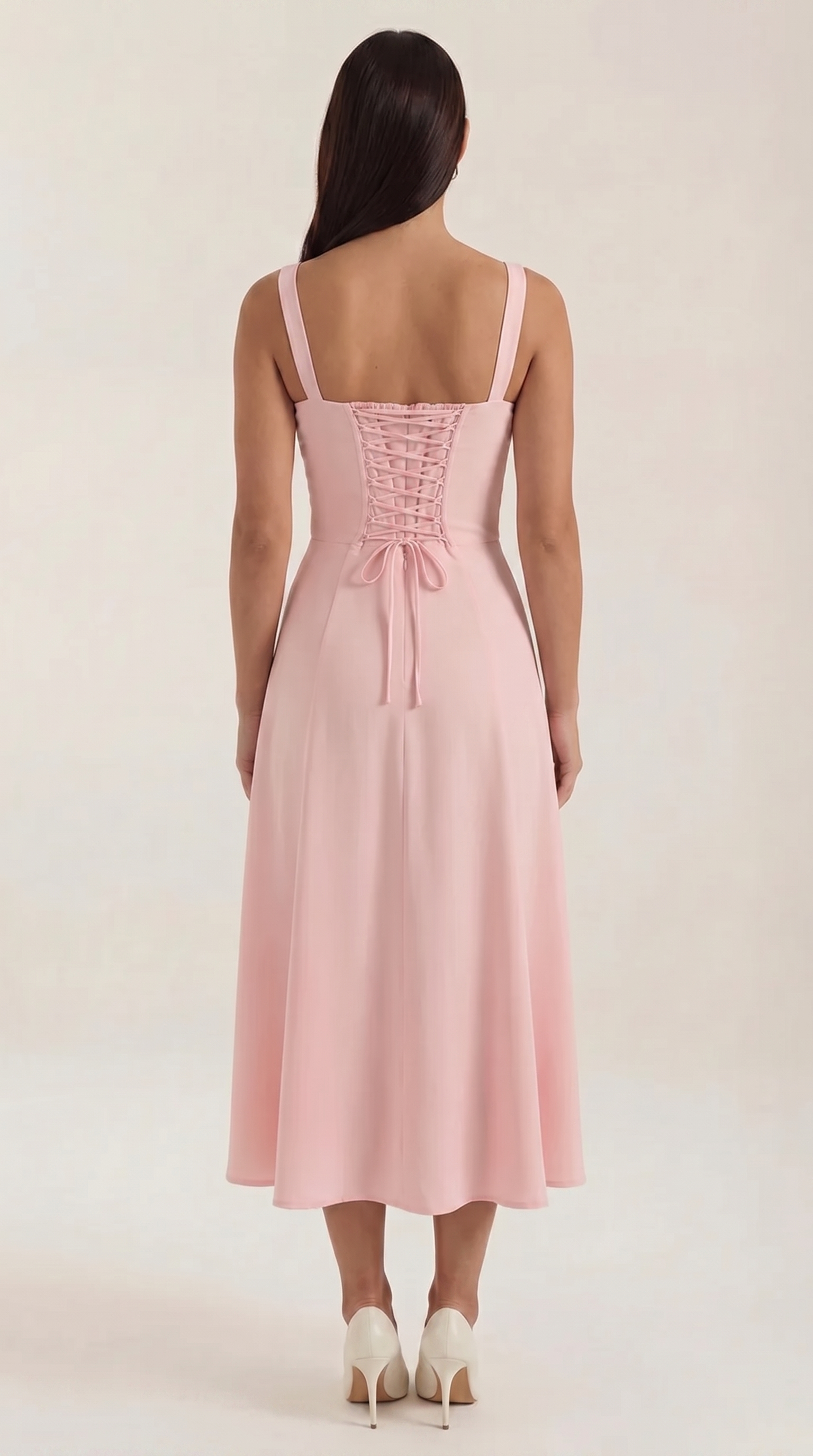Jade Midikleid mit Schnürung