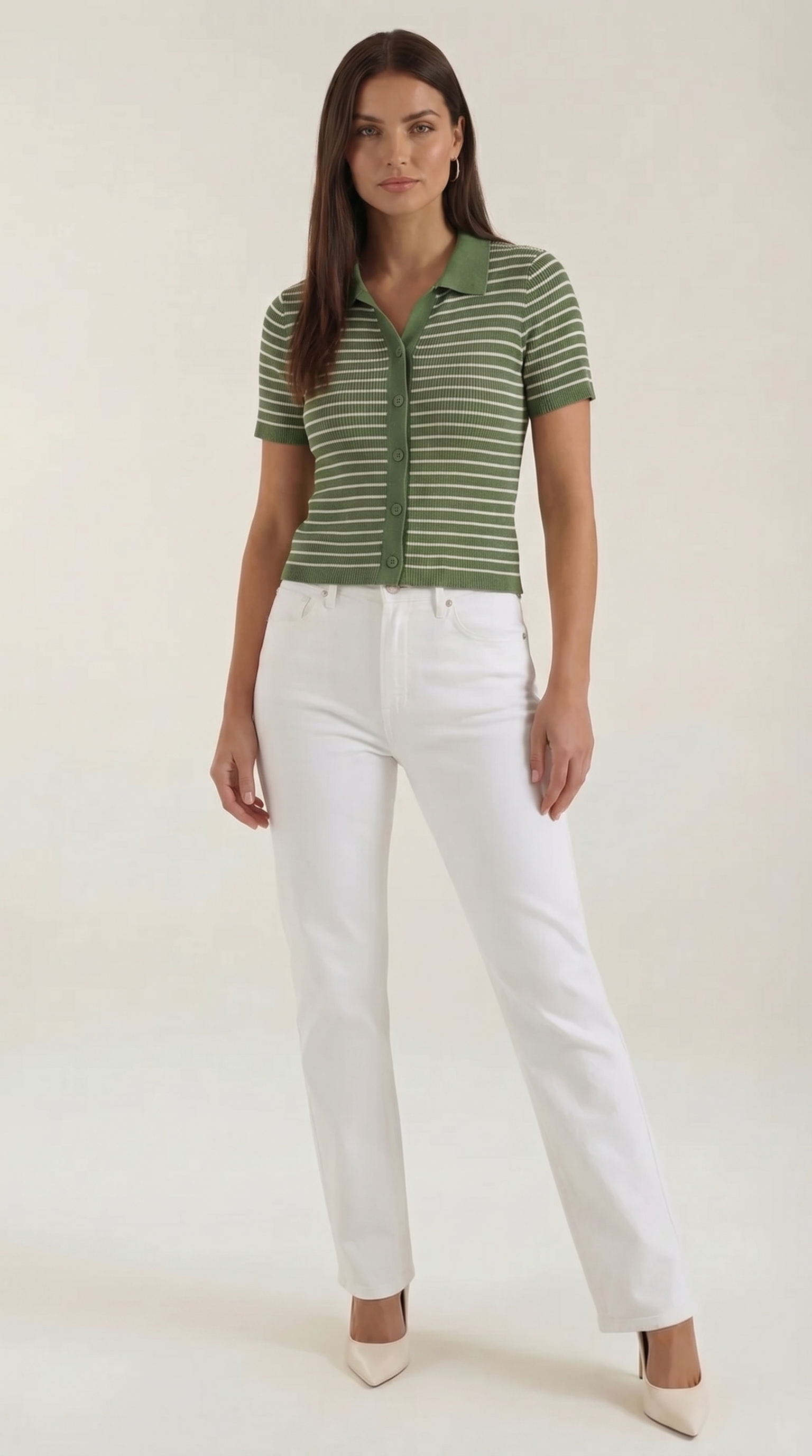 Edith Gestreiftes Polo-Top