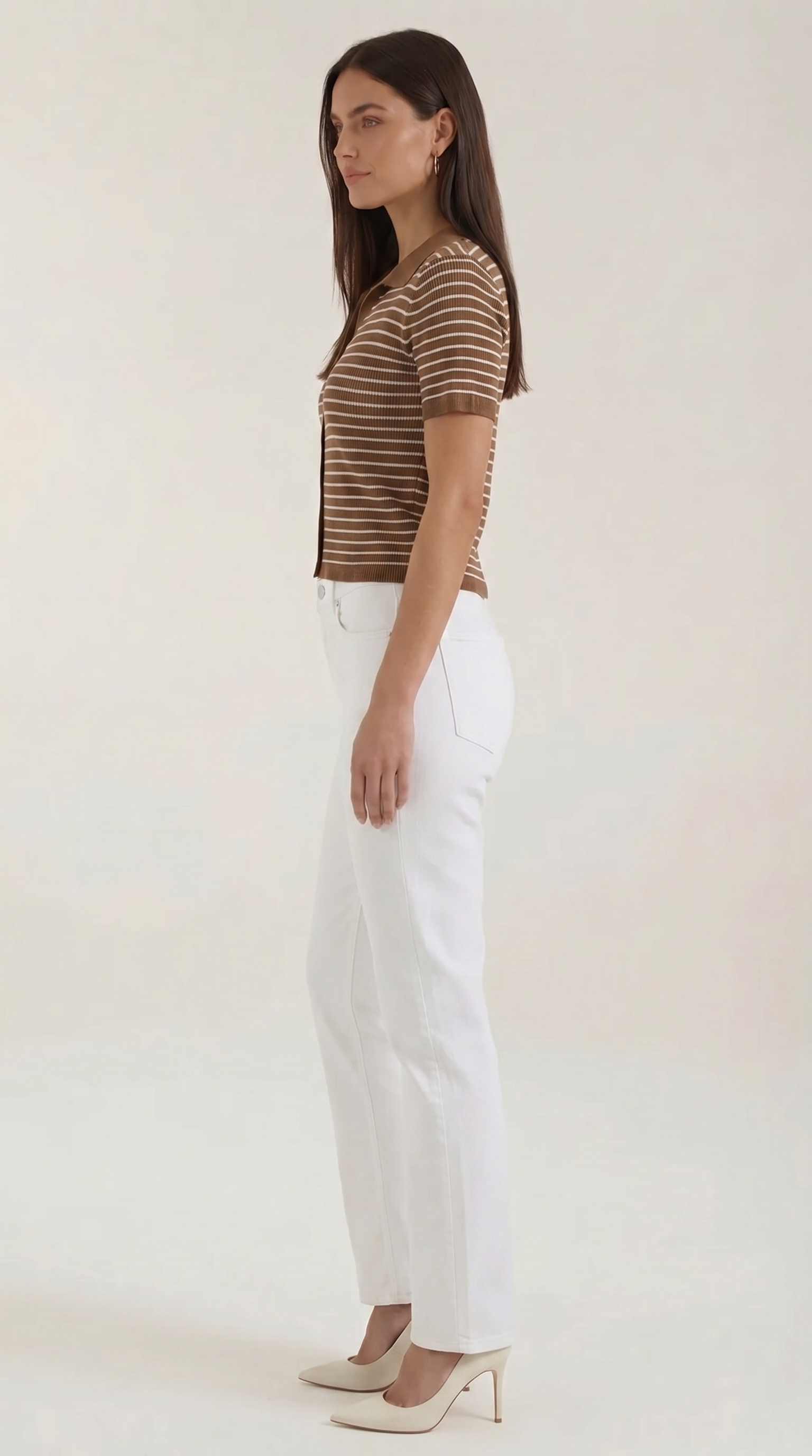 Edith Gestreiftes Polo-Top