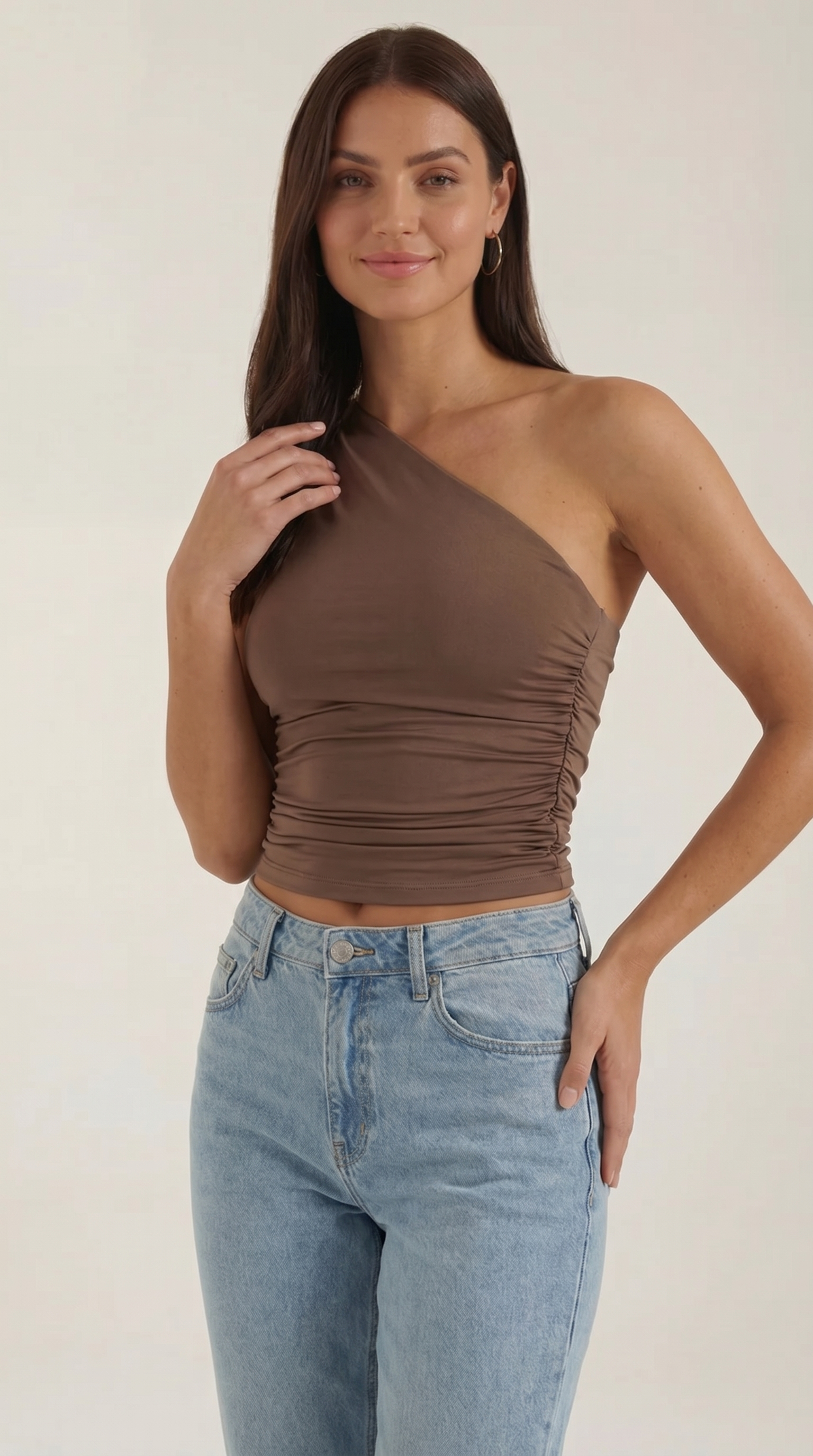Briony Ärmelloses One-Shoulder-Top