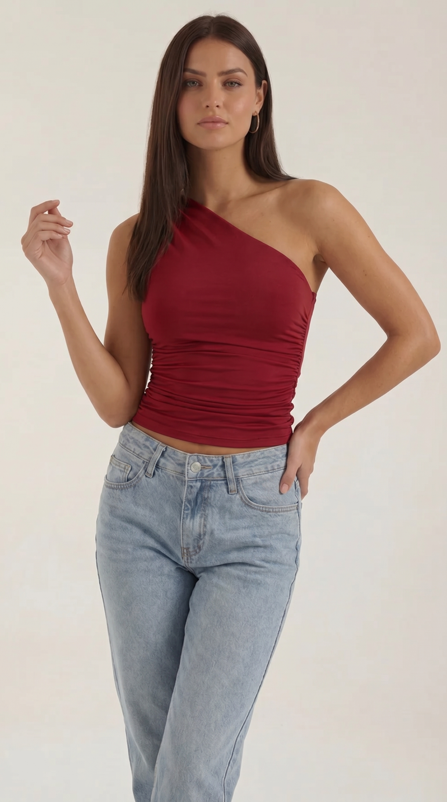 Briony Ärmelloses One-Shoulder-Top