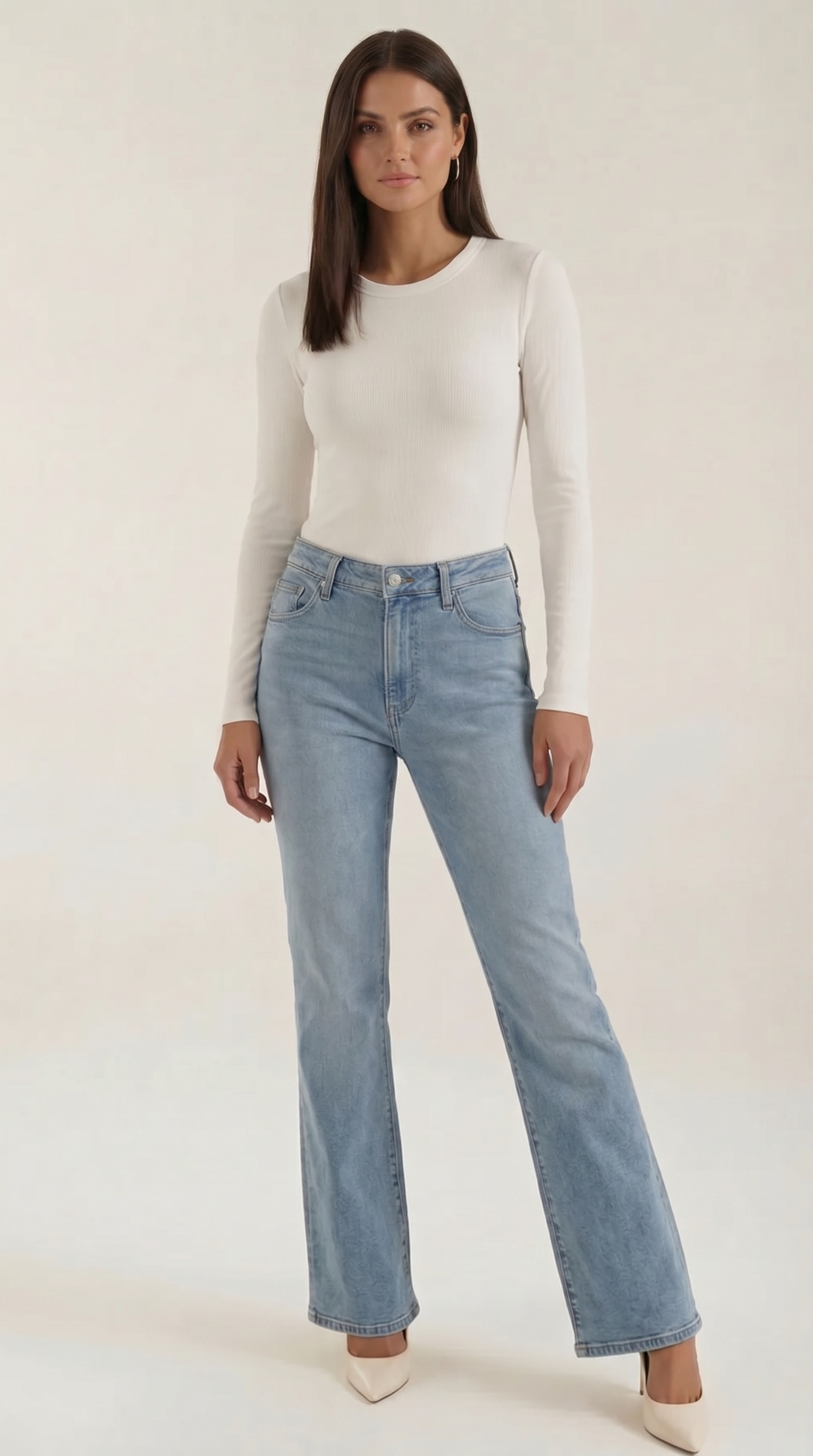 Freya Langarmshirt mit gerippter Struktur
