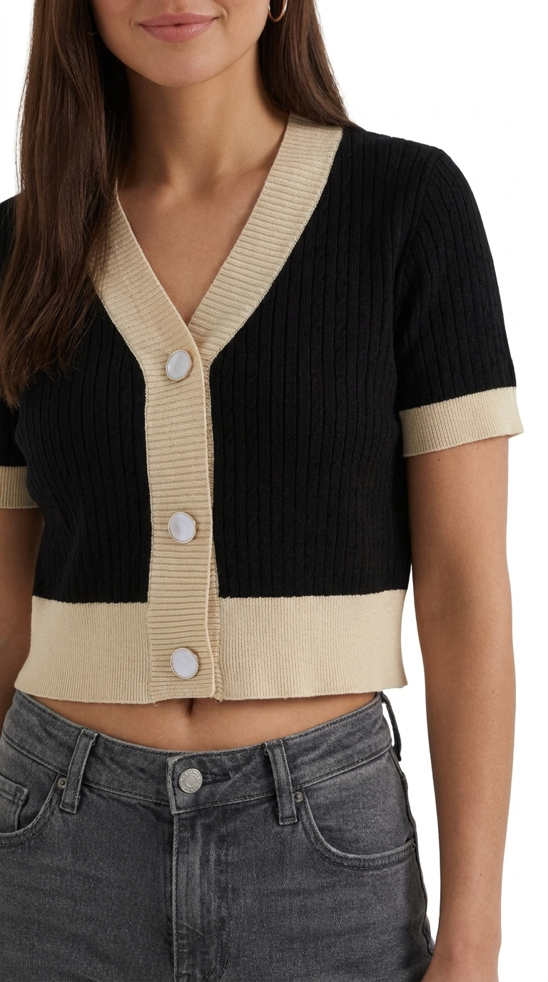 Nerina kurze taillierte Strickjacke