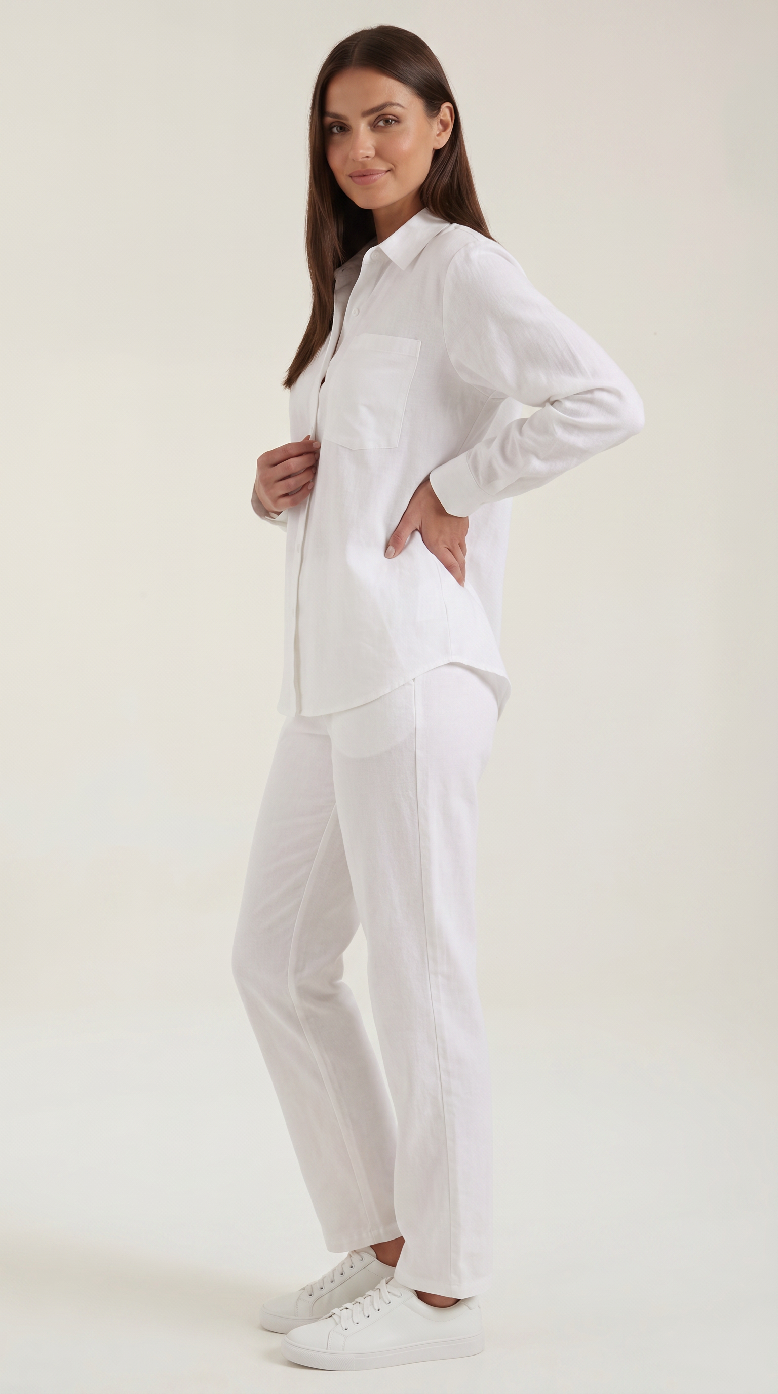 Amber Baumwoll Hosenanzug mit Overshirt