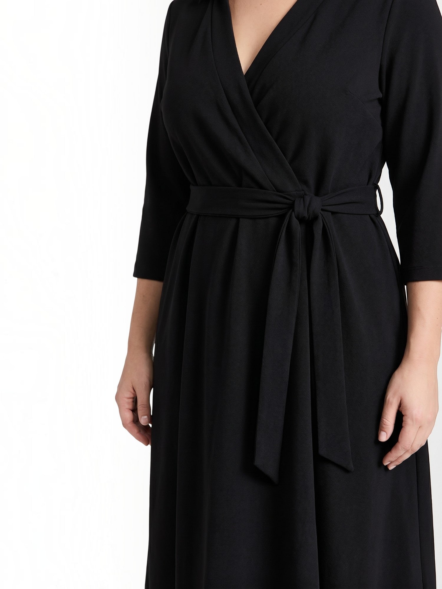 Amelia Midi-Wickelkleid mit Bindegürtel