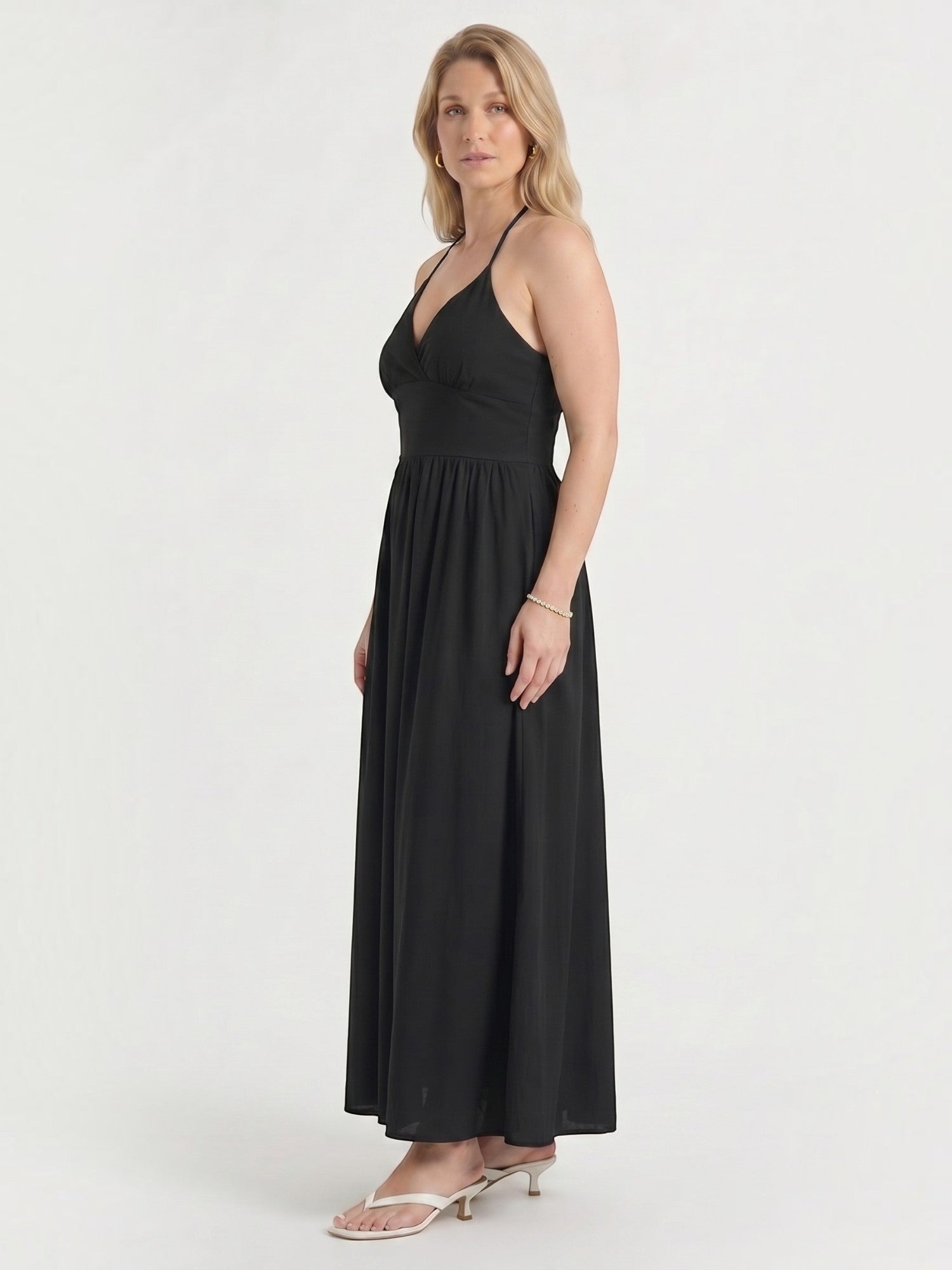 Monica Maxikleid mit Neckholder-Ausschnitt