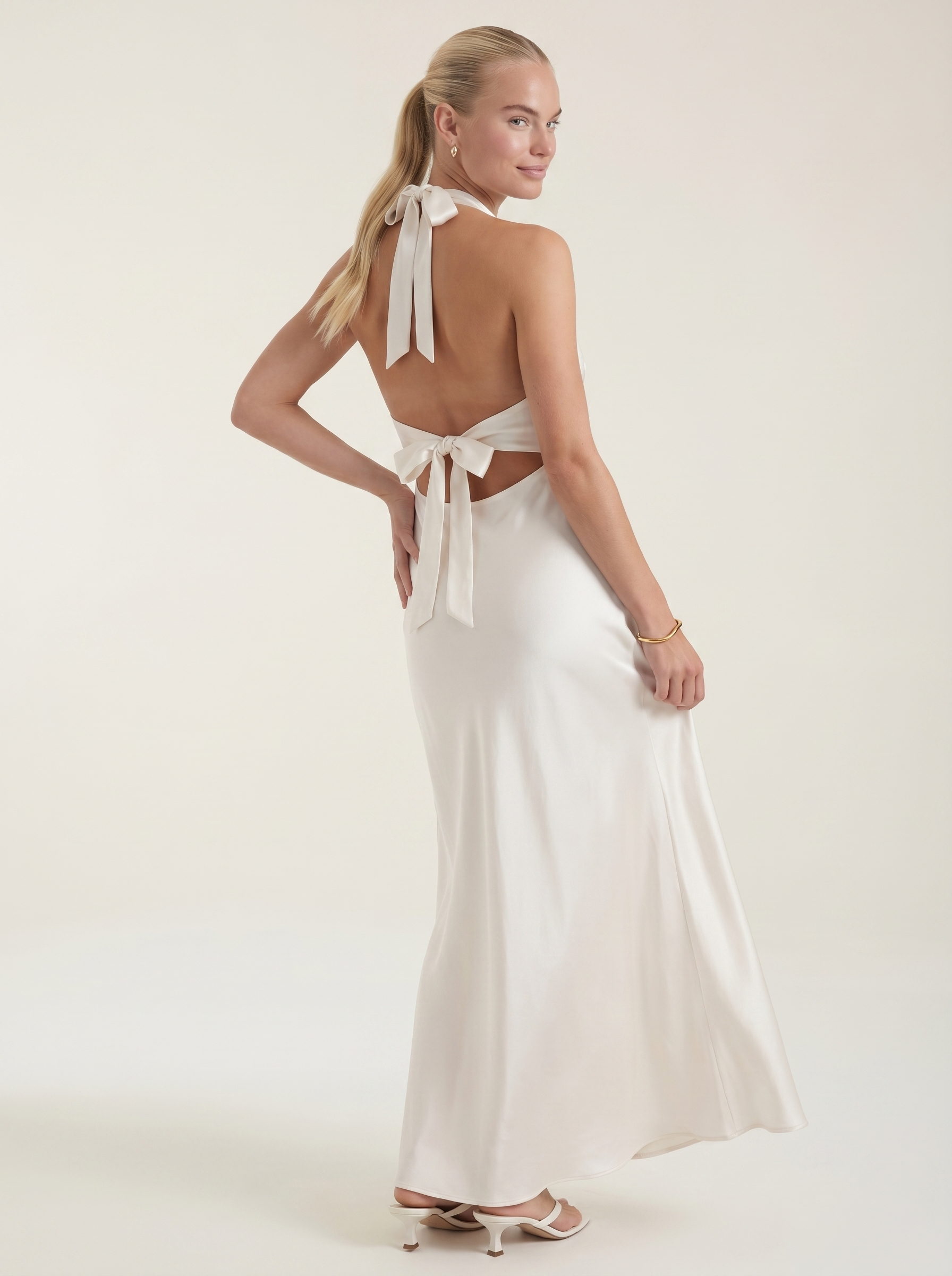 Essie Maxikleid Neckholder mit V-Ausschnitt