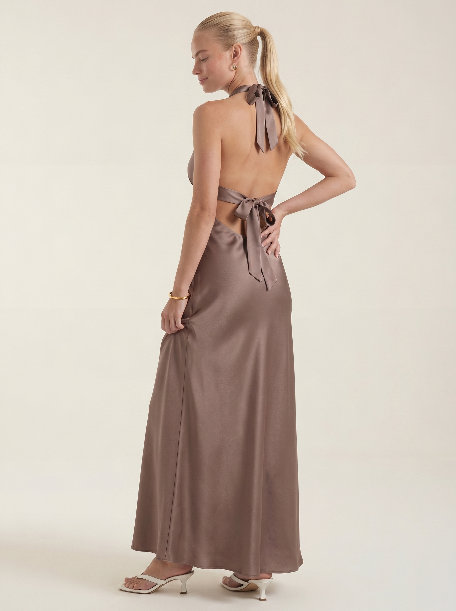 Essie Maxikleid Neckholder mit V-Ausschnitt