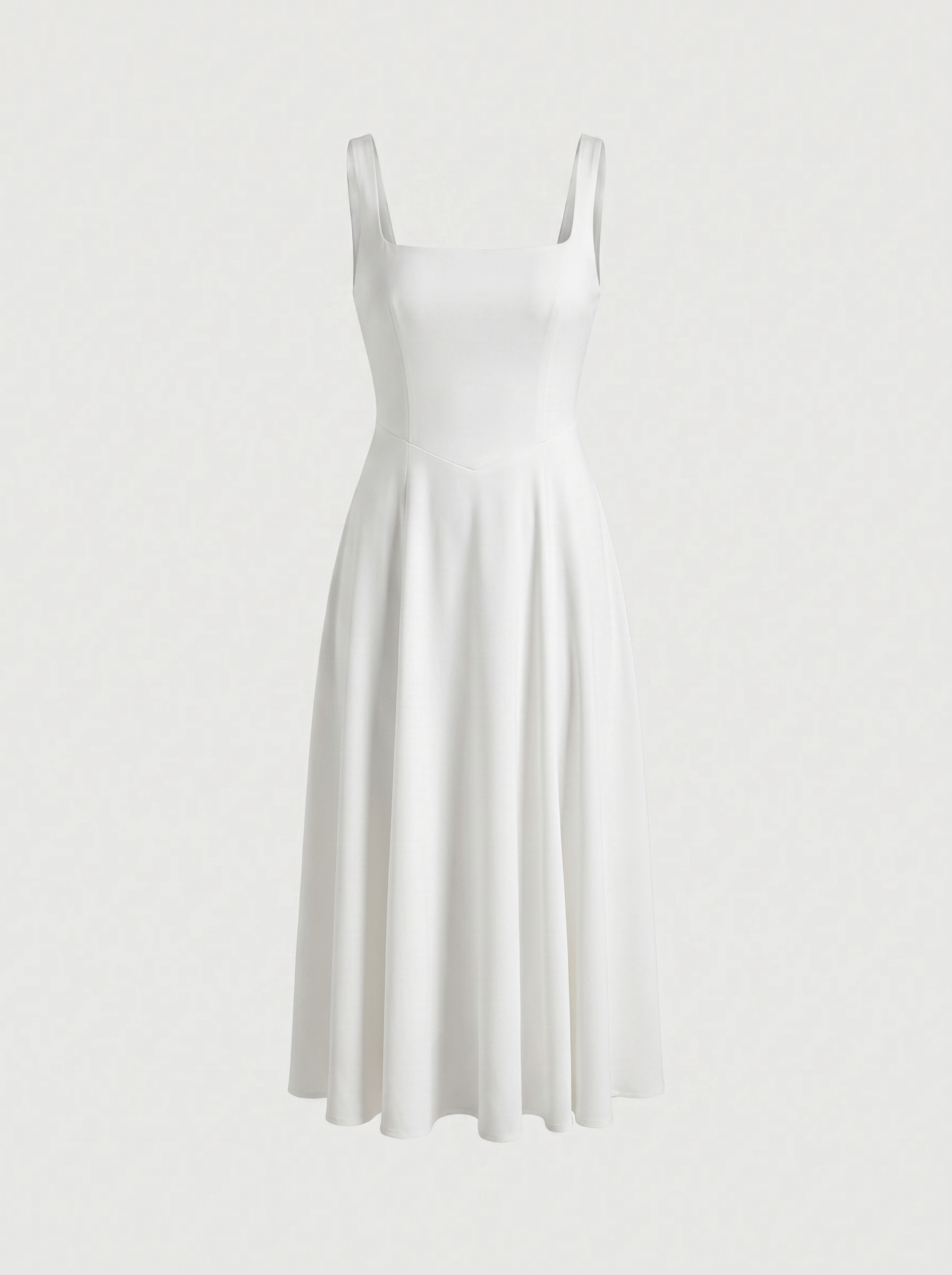 Clarisse Midikleid mit Karree-Ausschnitt und Schwingrock