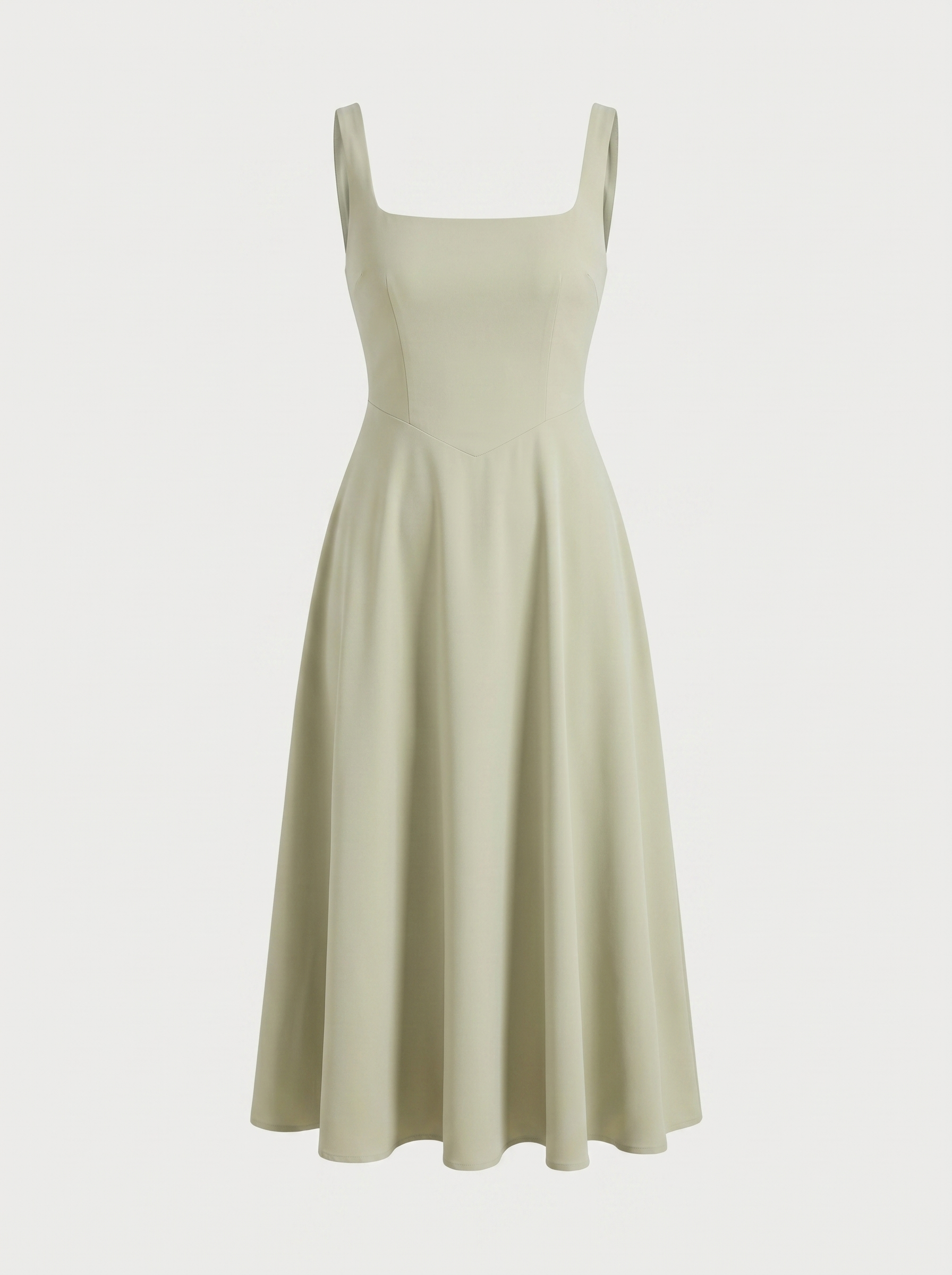 Clarisse Midikleid mit Karree-Ausschnitt und Schwingrock
