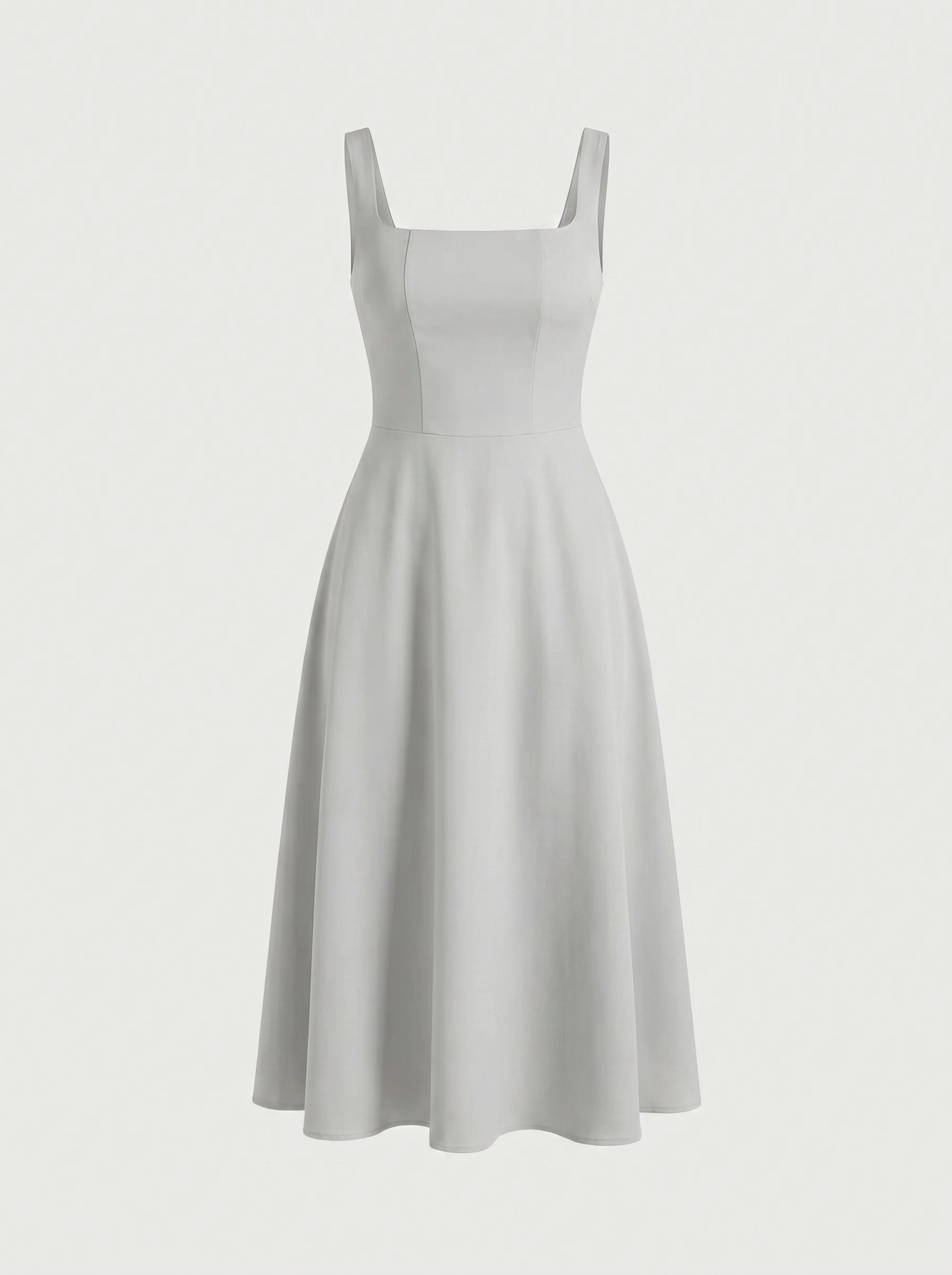 Clarisse Midikleid mit Karree-Ausschnitt und Schwingrock