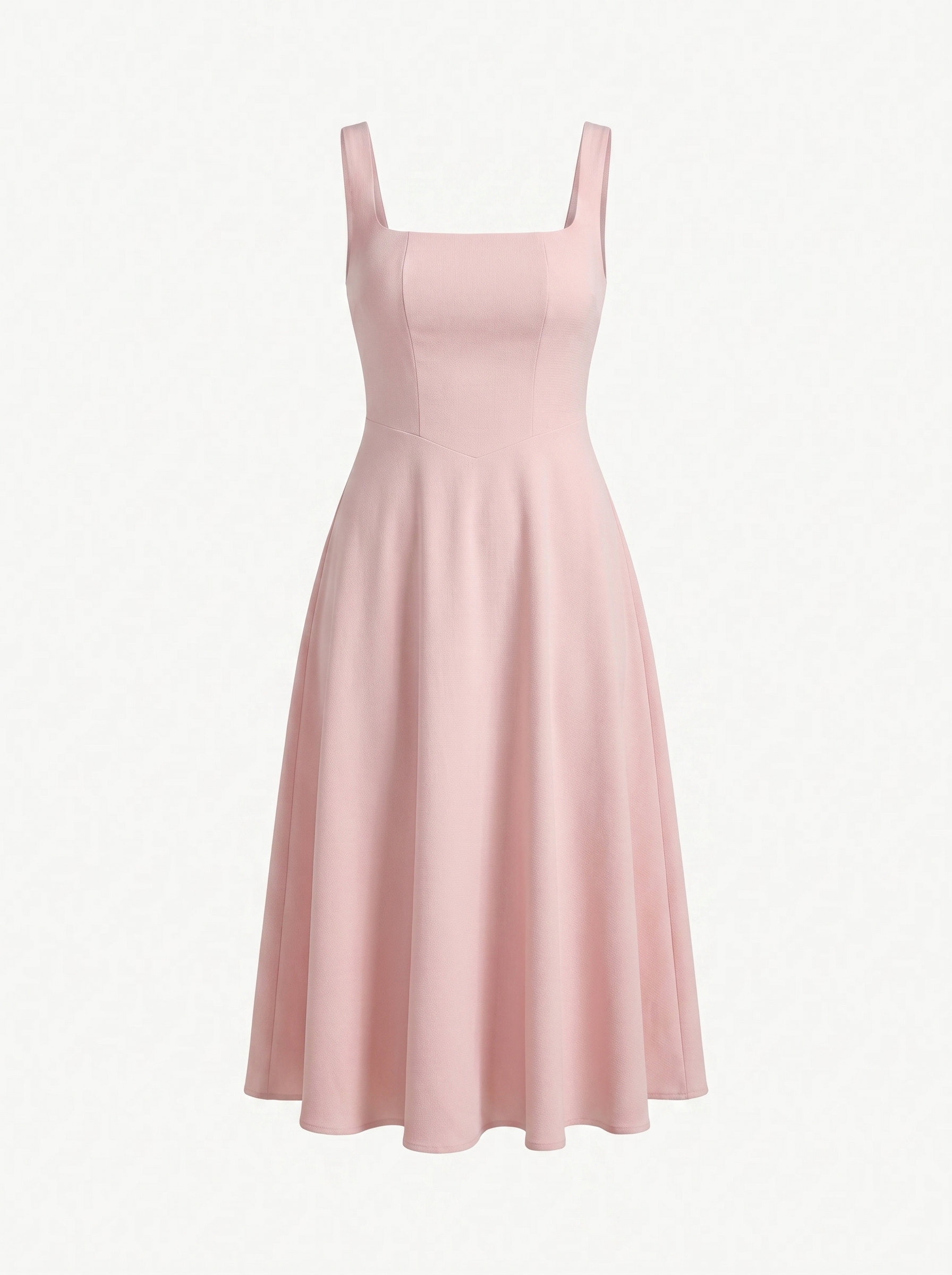 Clarisse Midikleid mit Karree-Ausschnitt und Schwingrock