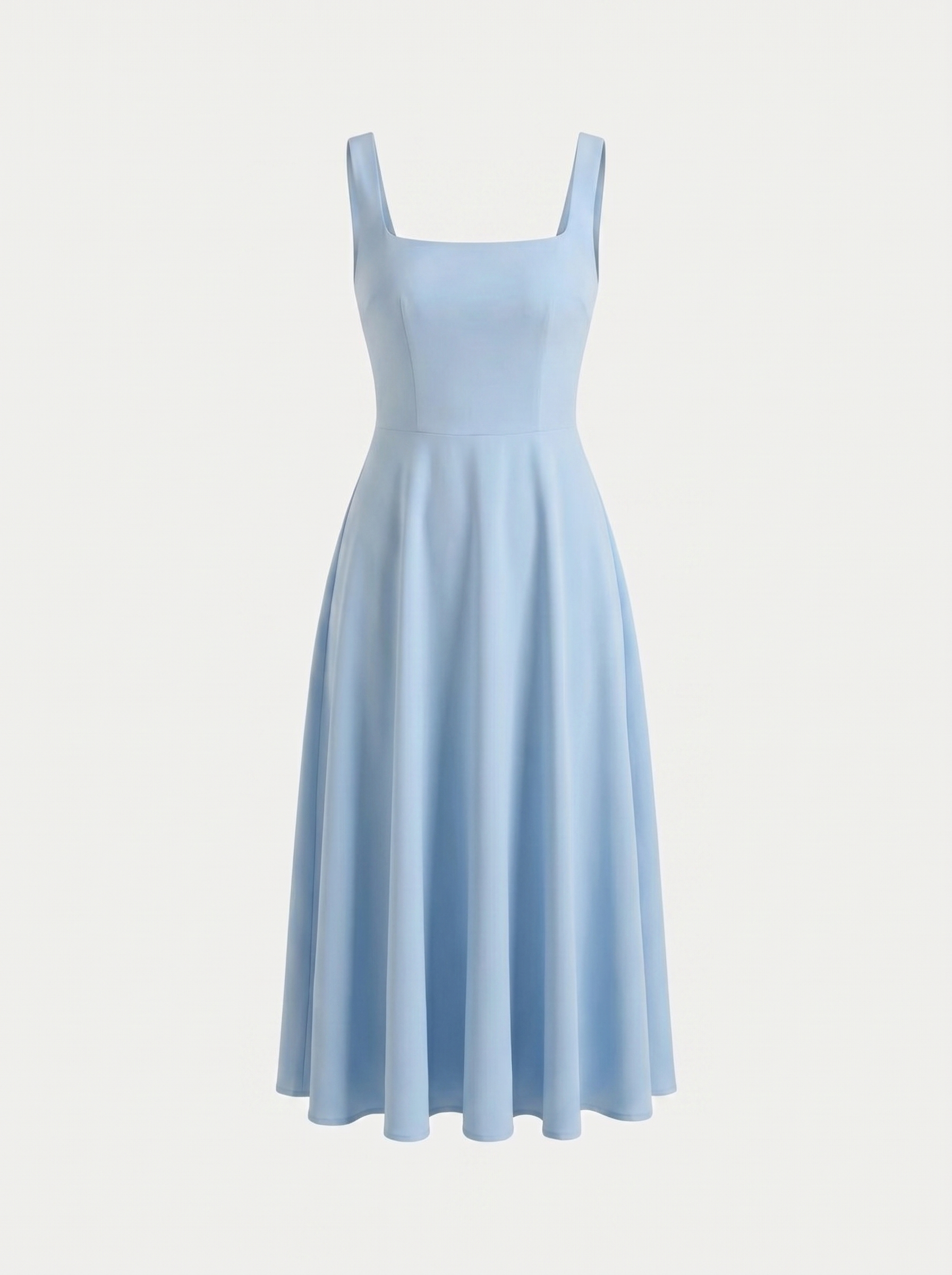Clarisse Midikleid mit Karree-Ausschnitt und Schwingrock