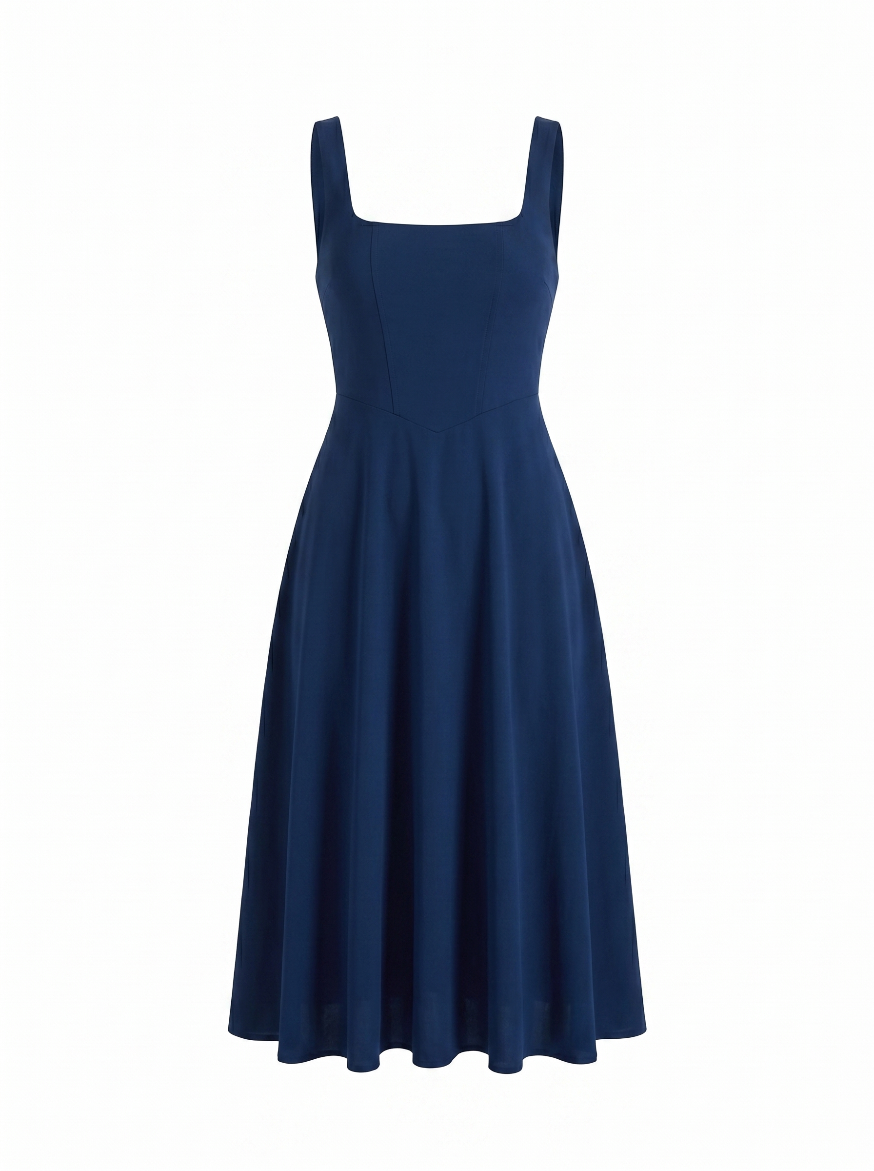 Clarisse Midikleid mit Karree-Ausschnitt und Schwingrock