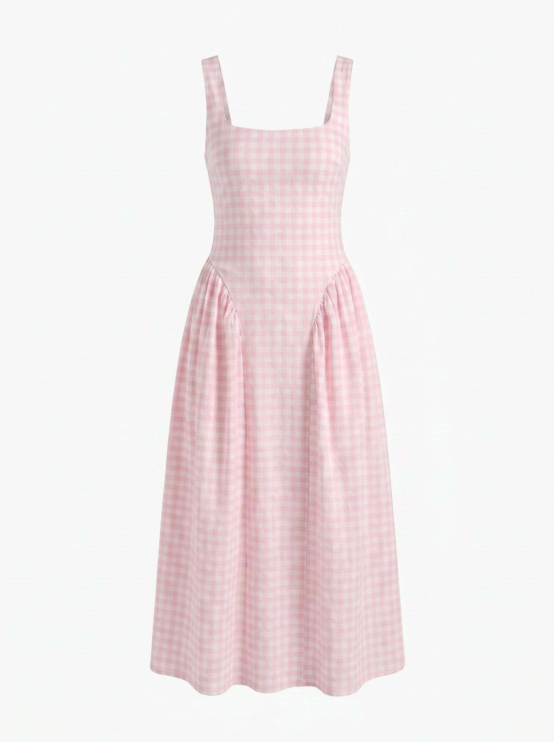 Cleo Midikleid mit Karomuster und Faltenrock