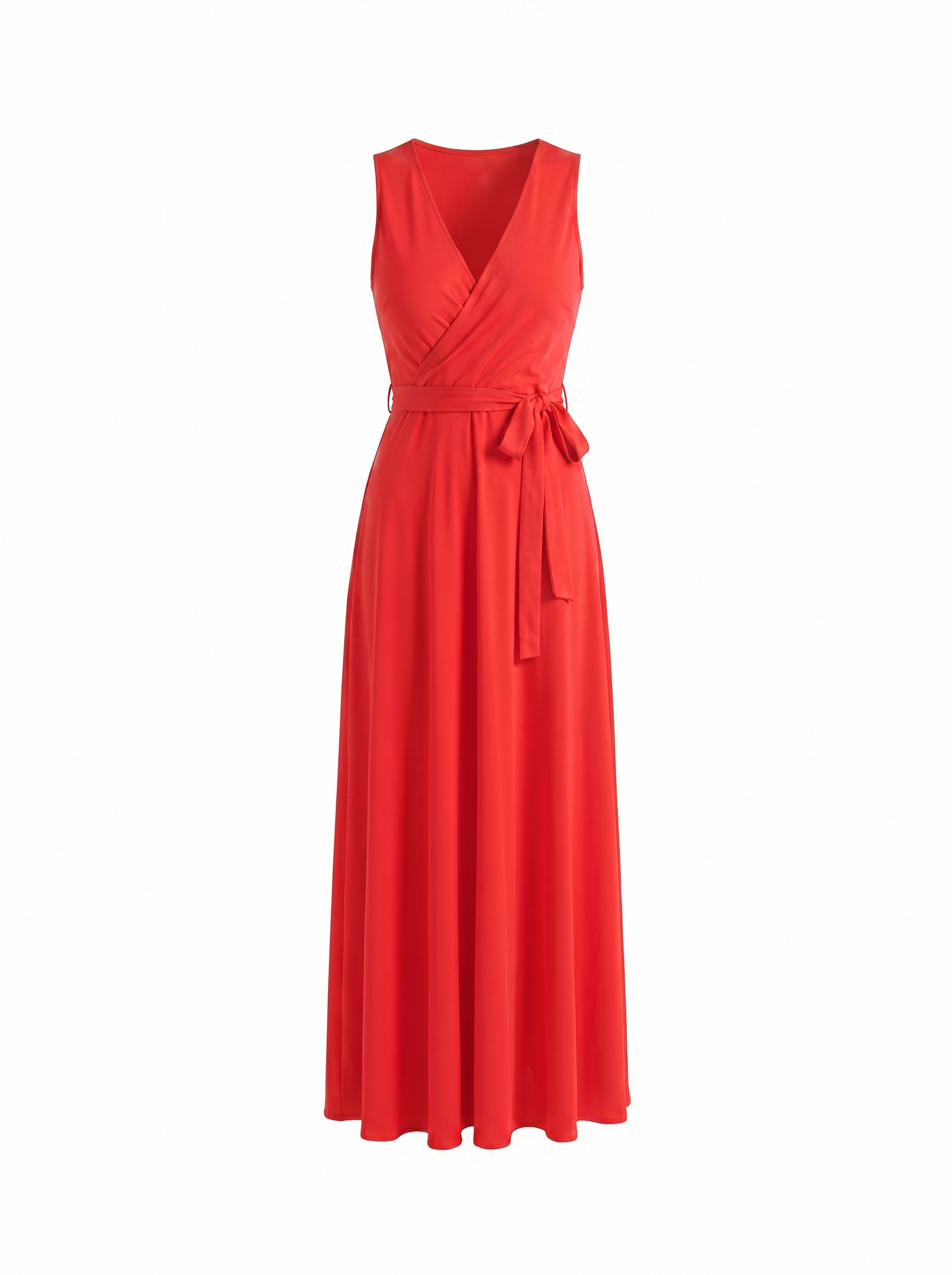 Reena Maxikleid mit Wickeloptik und Bindegürtel