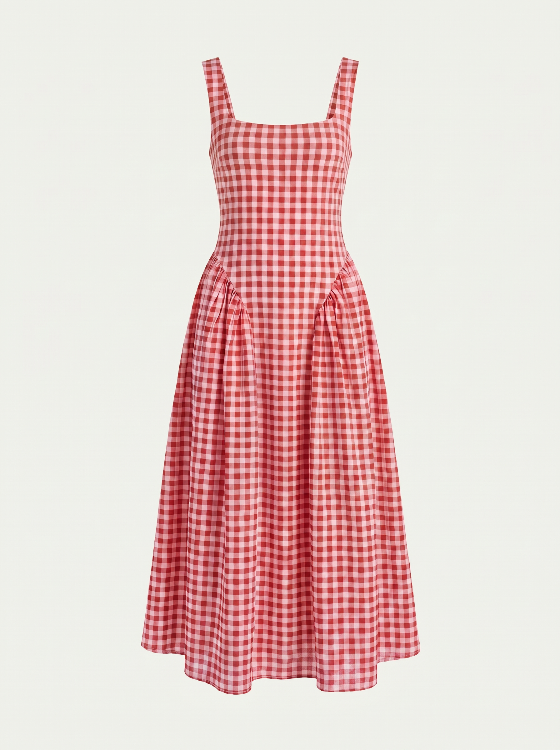 Cleo Midikleid mit Karomuster und Faltenrock