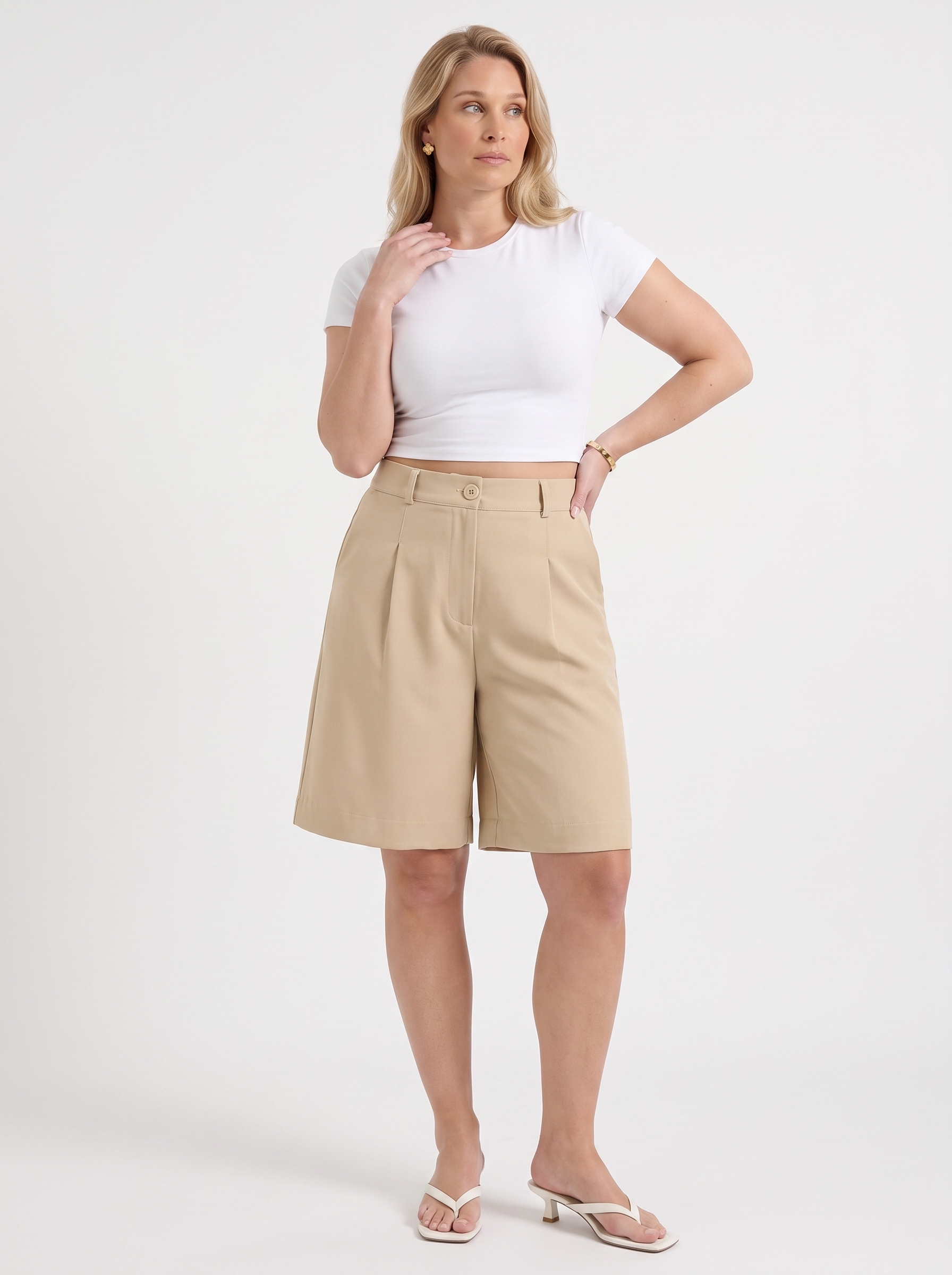 Anais Bermudashorts mit Bundfalten