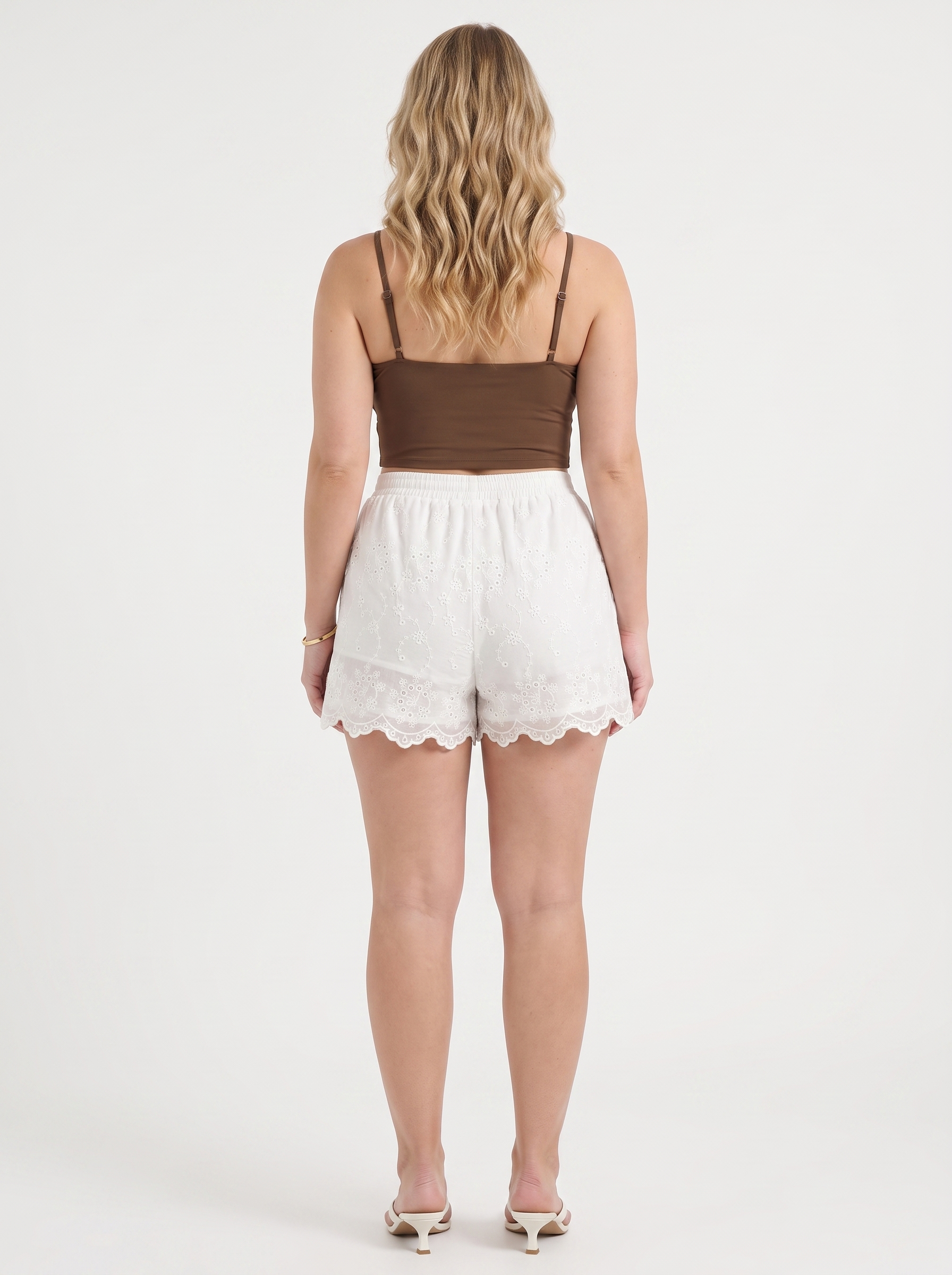 Kelsey Shorts mit Spitzensaum