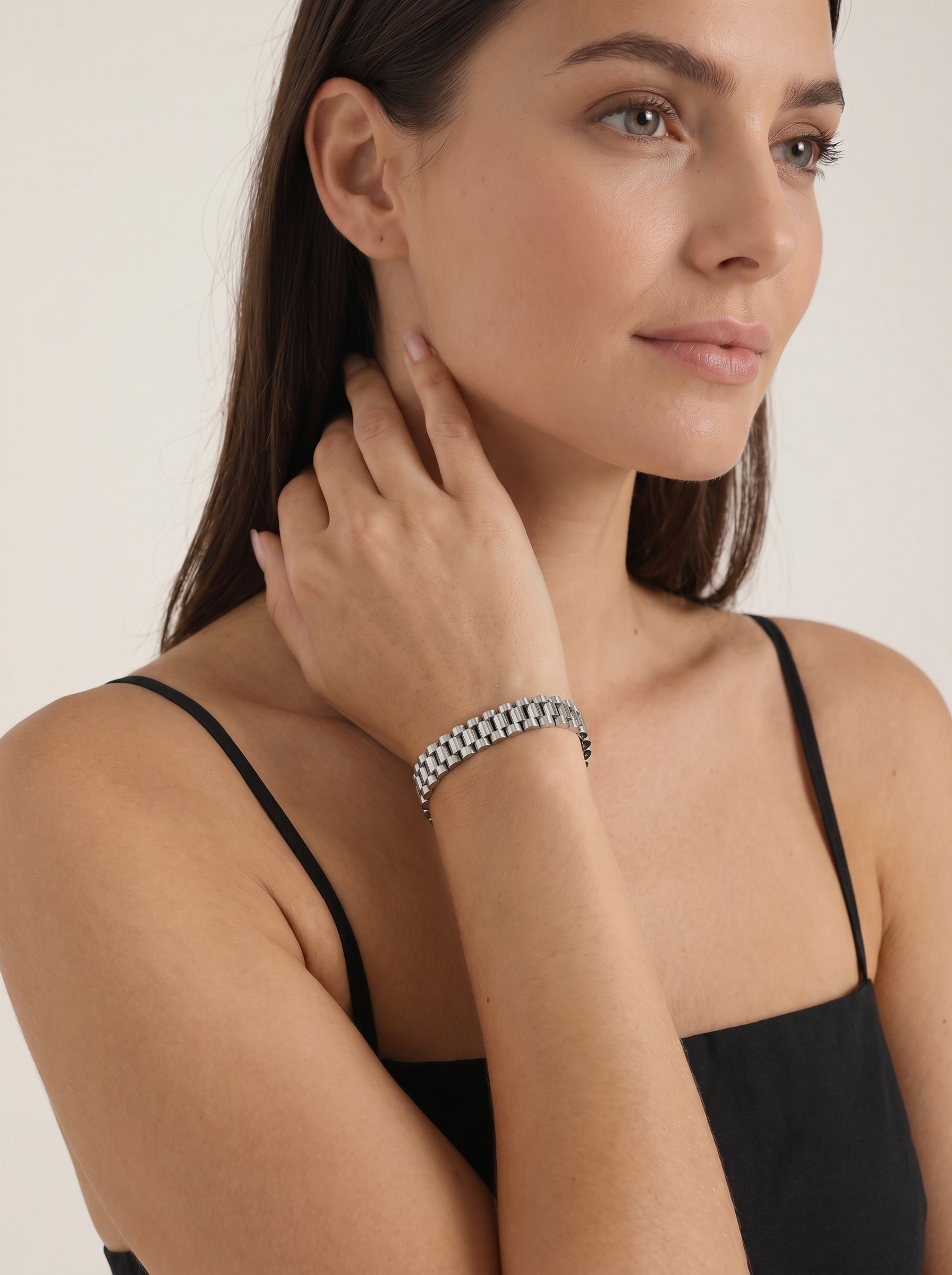 Luisa Gliederarmband im Uhrenarmband-Stil