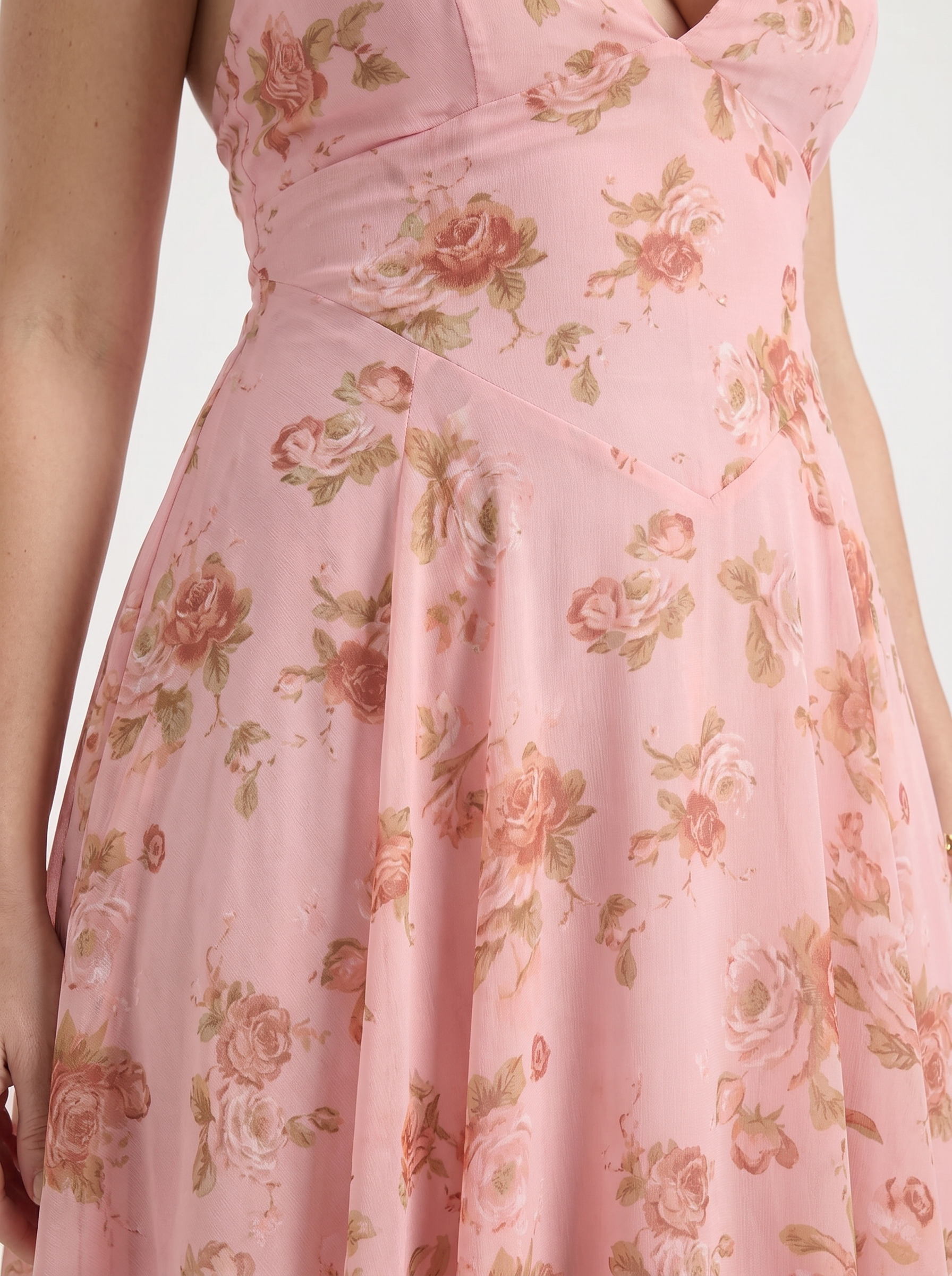 Kaley Midikleid mit Neckholder und Blumenprint