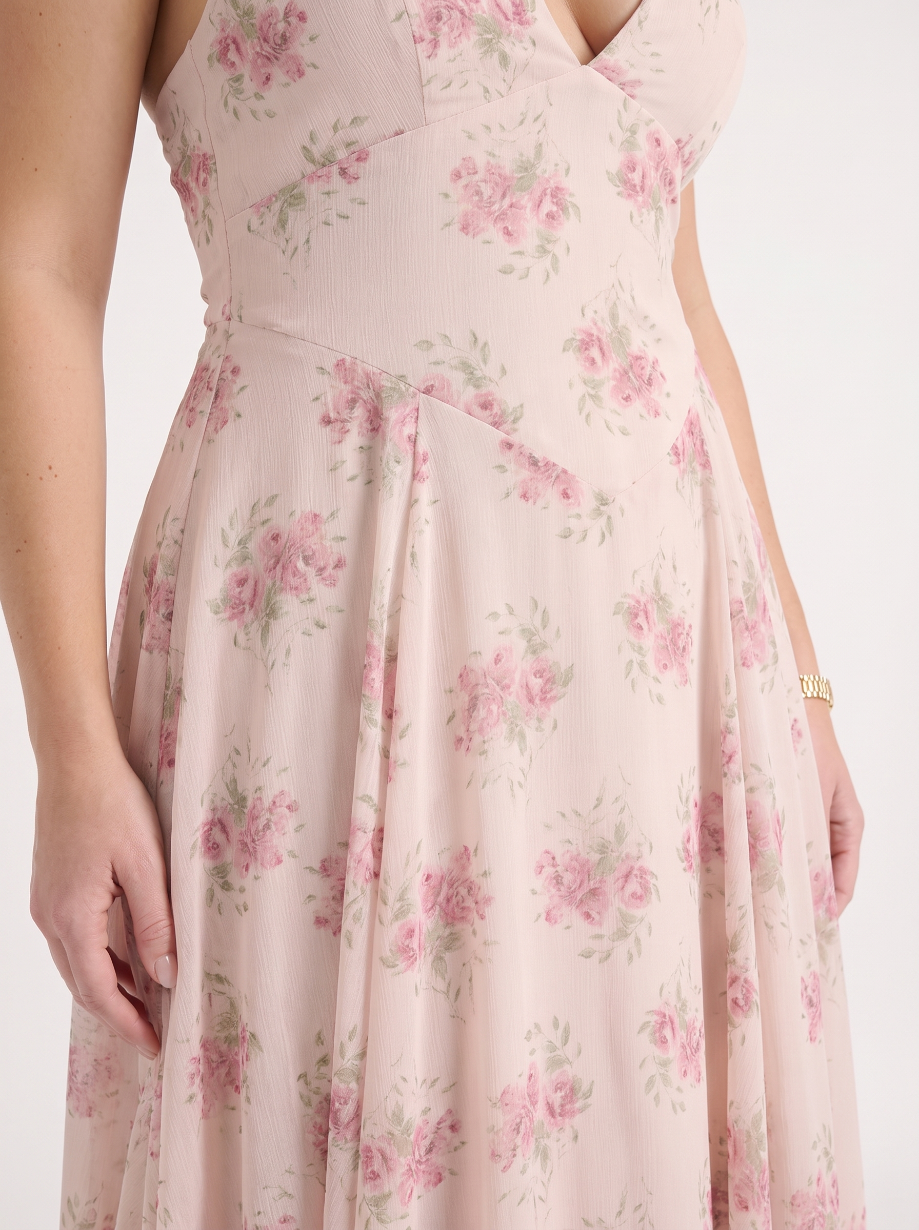 Kaley Midikleid mit Neckholder und Blumenprint