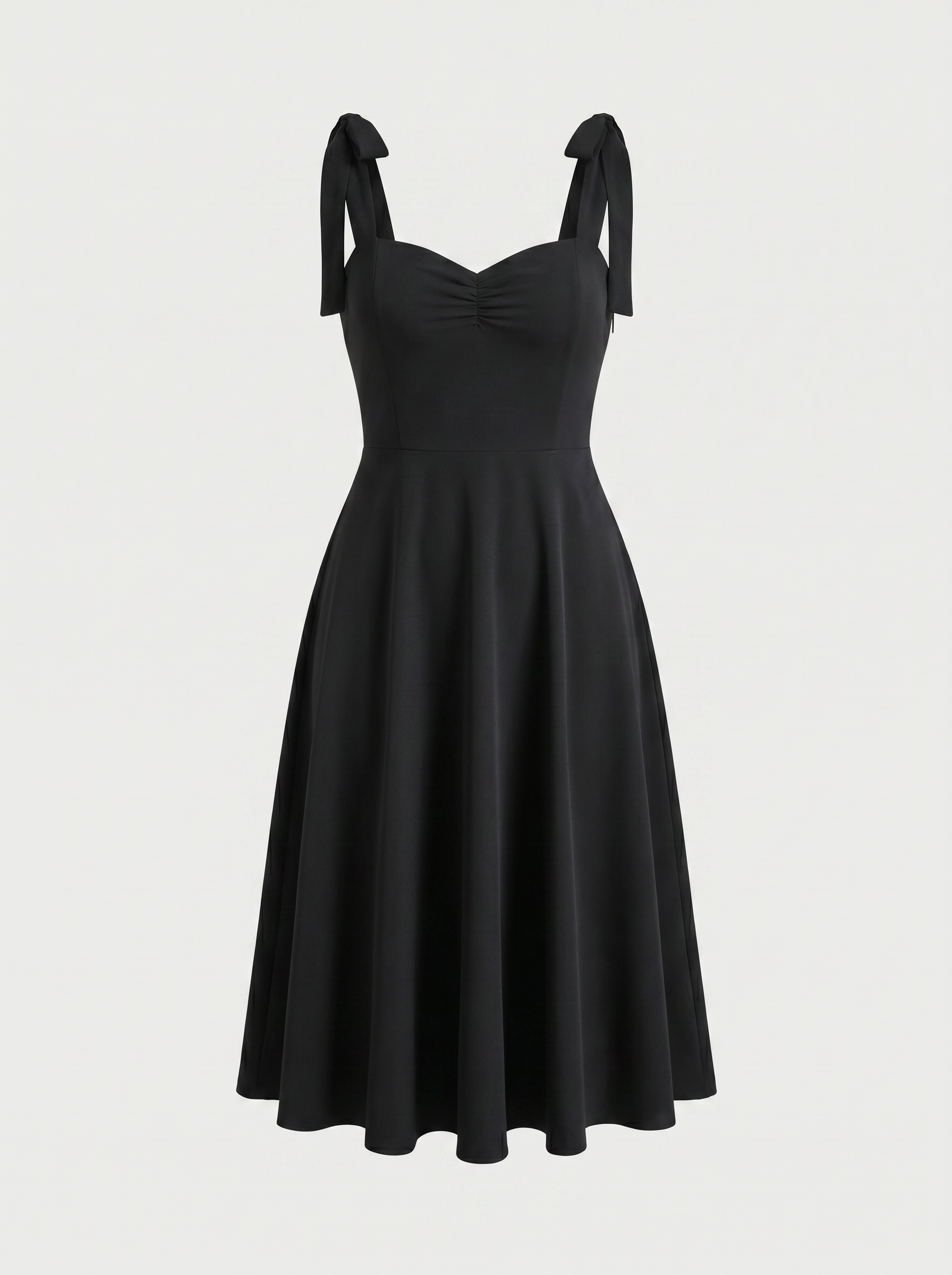 Lanie Midikleid mit Herzausschnitt und Bindeträgern