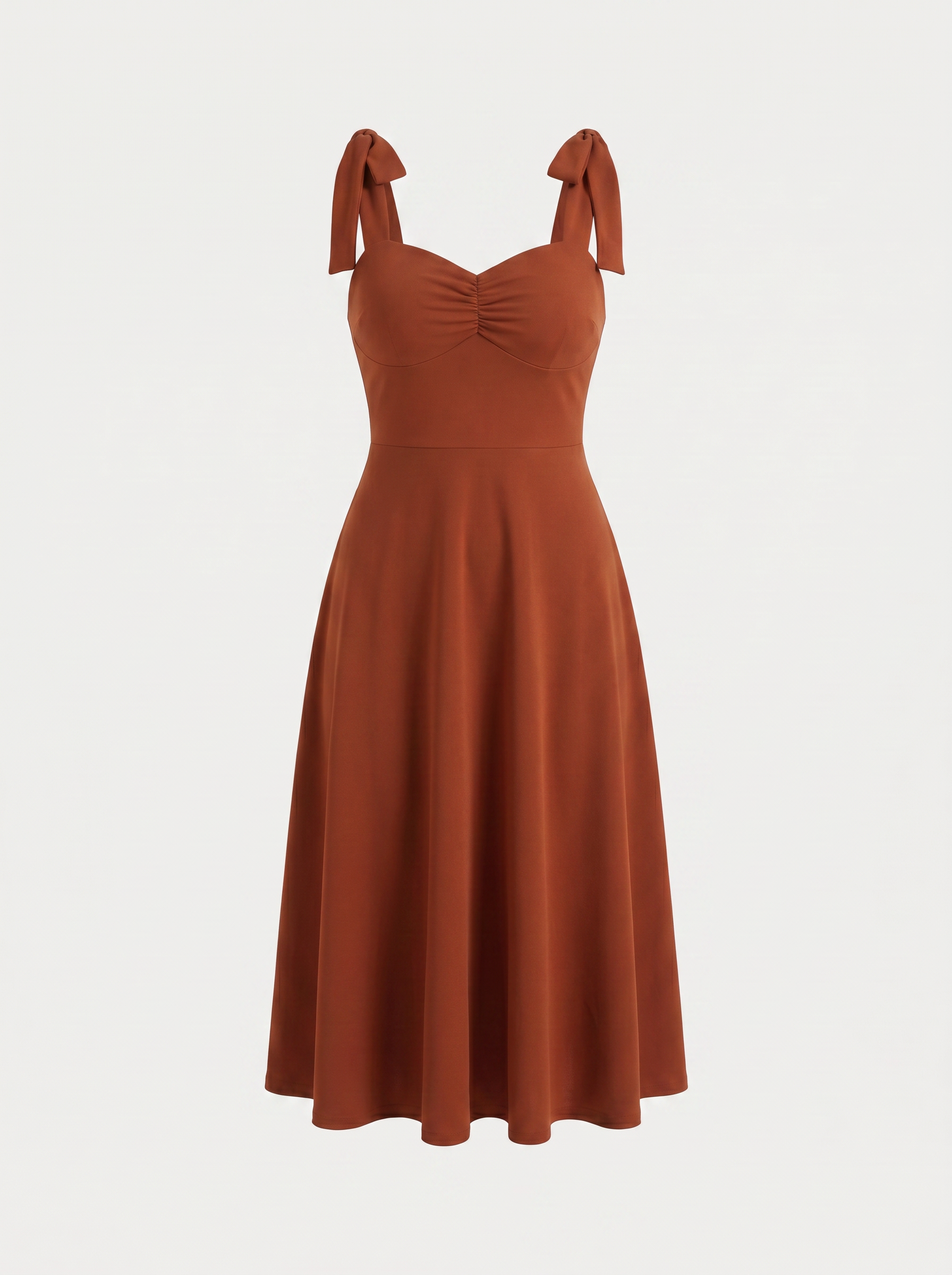 Lanie Midikleid mit Herzausschnitt und Bindeträgern