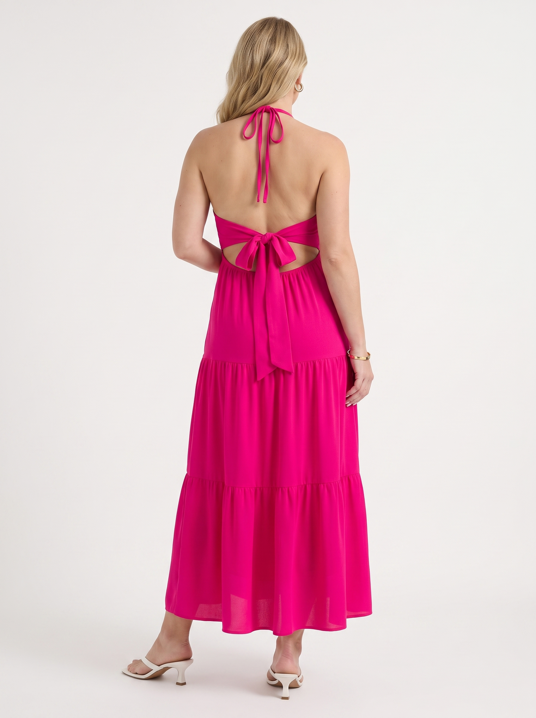 Sloane Volant-Maxikleid mit Neckholder