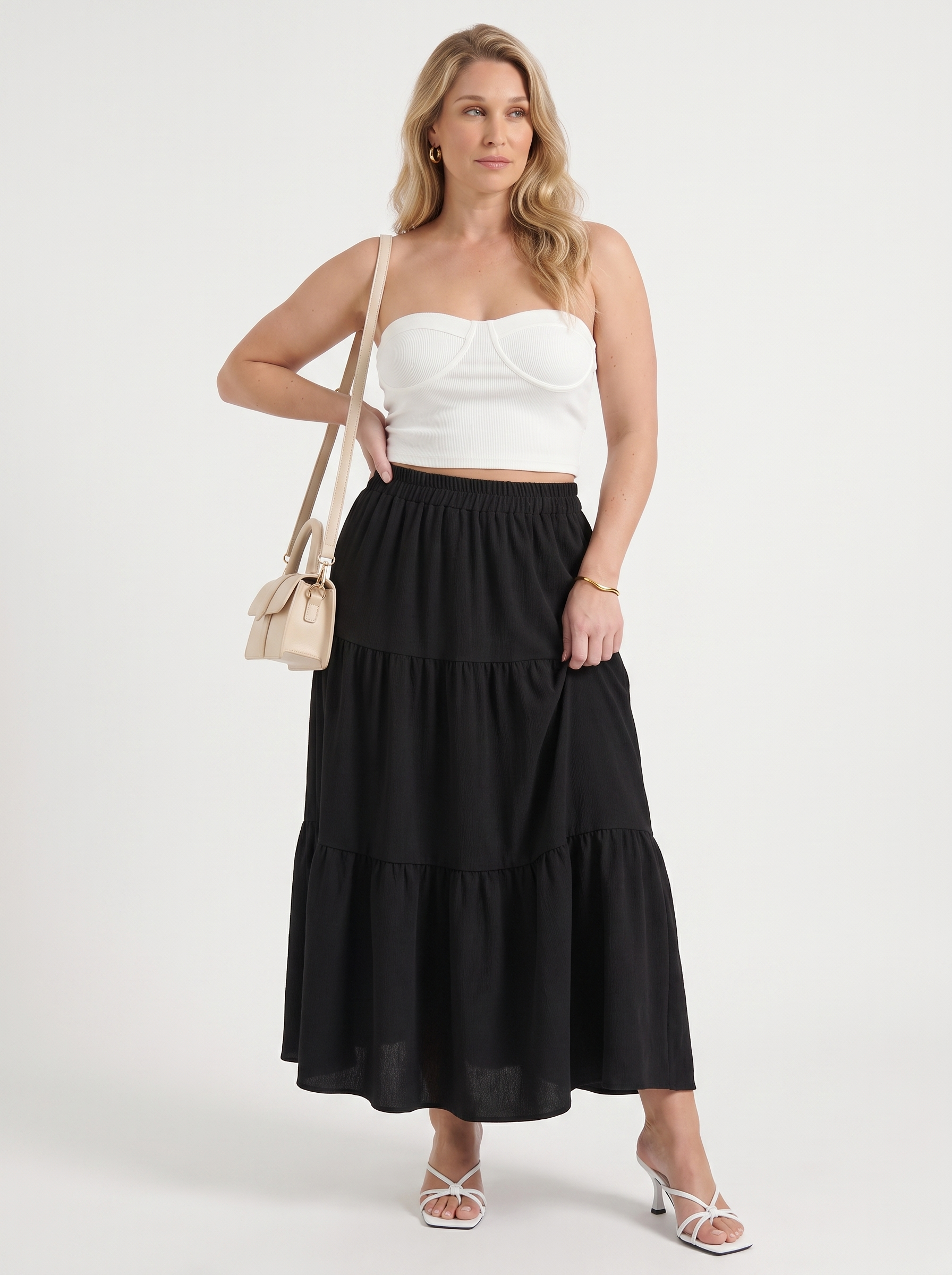 Agatha Maxirock im Stufen-Look