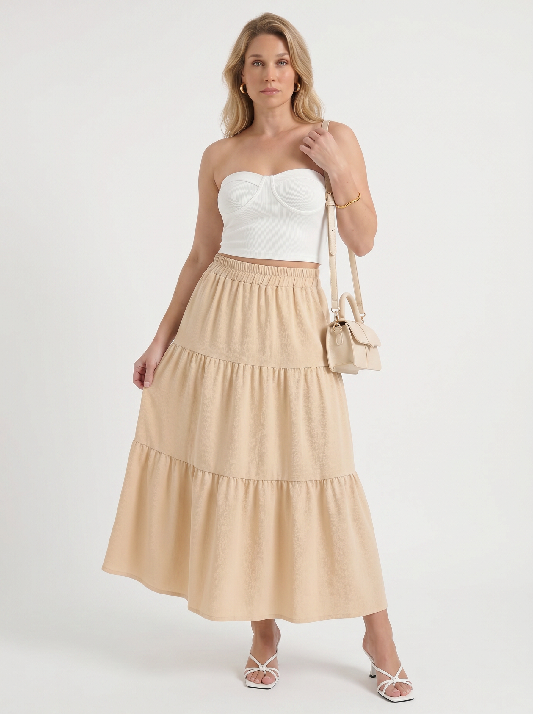 Agatha Maxirock im Stufen-Look