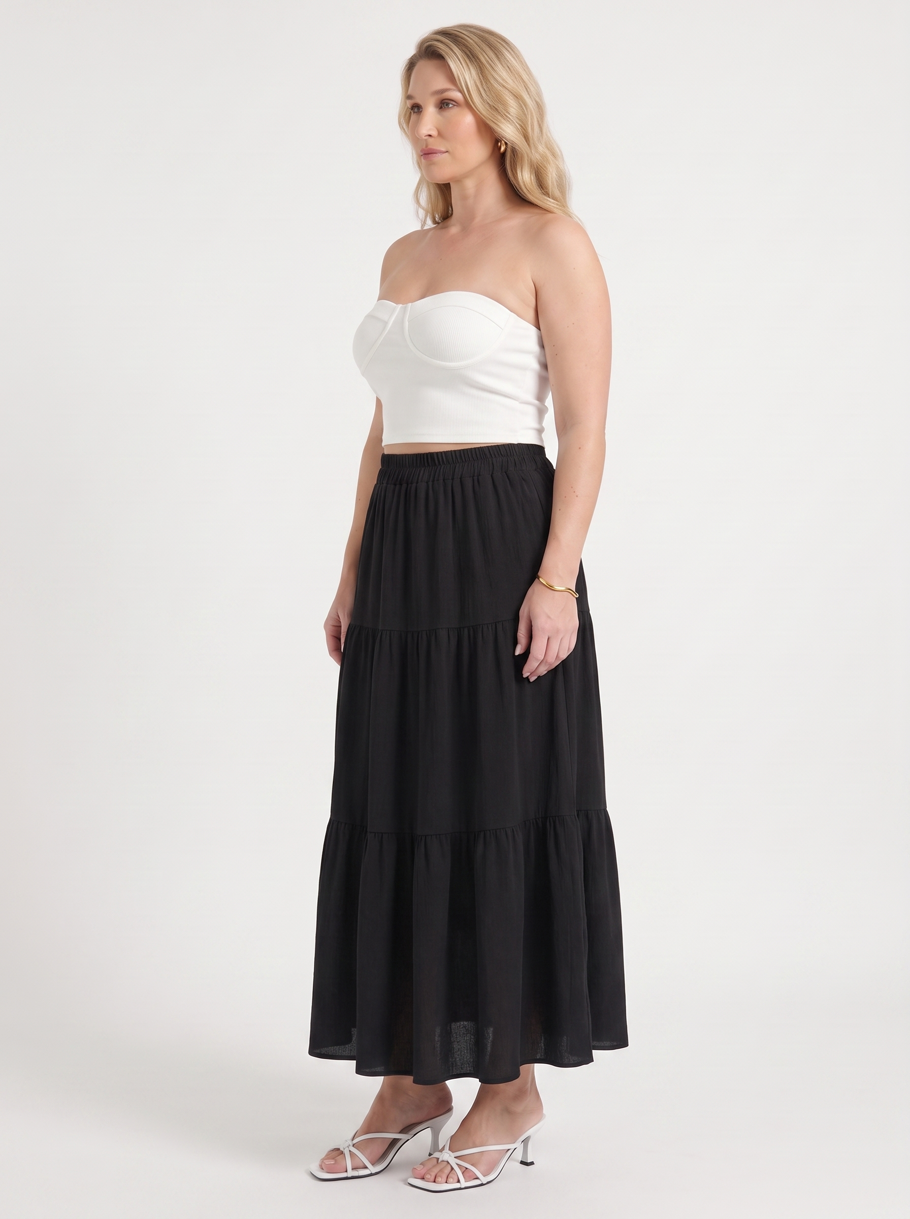Agatha Maxirock im Stufen-Look