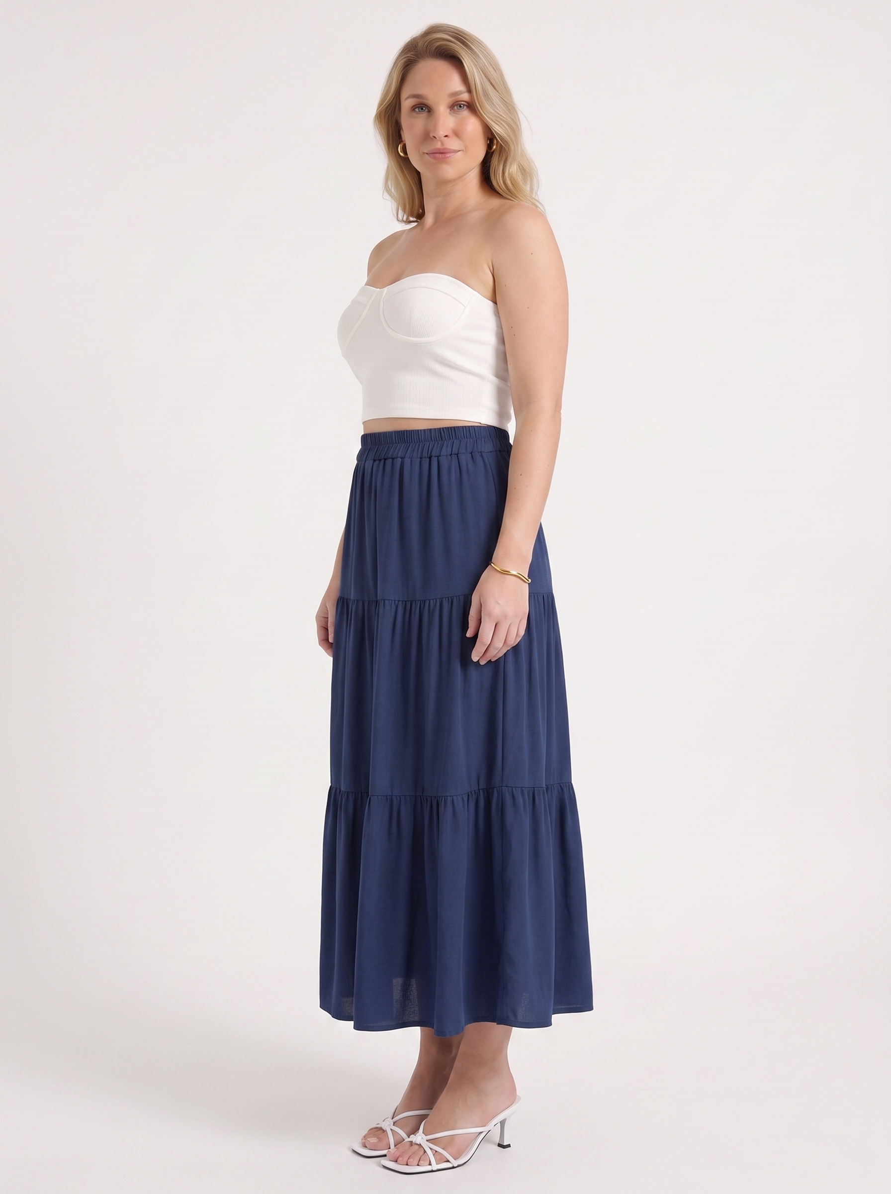 Agatha Maxirock im Stufen-Look