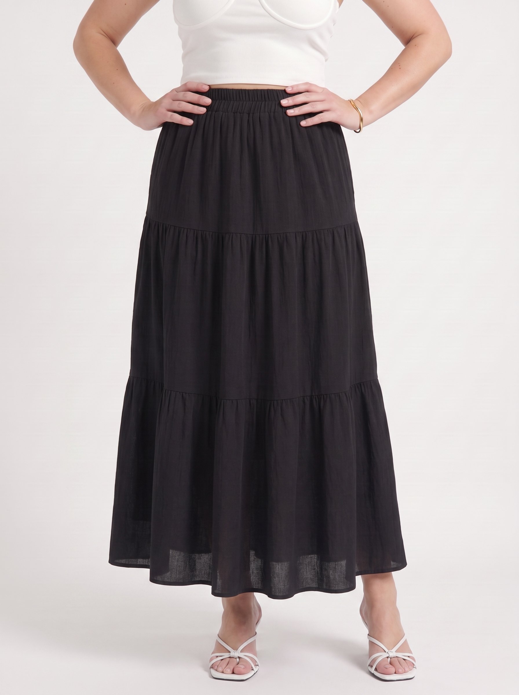 Agatha Maxirock im Stufen-Look