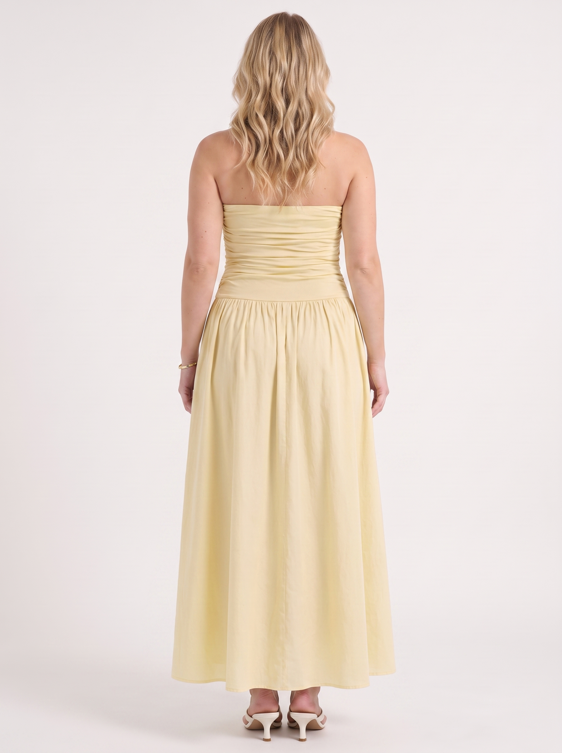 Glenna Gerafftes Bandeau Maxikleid
