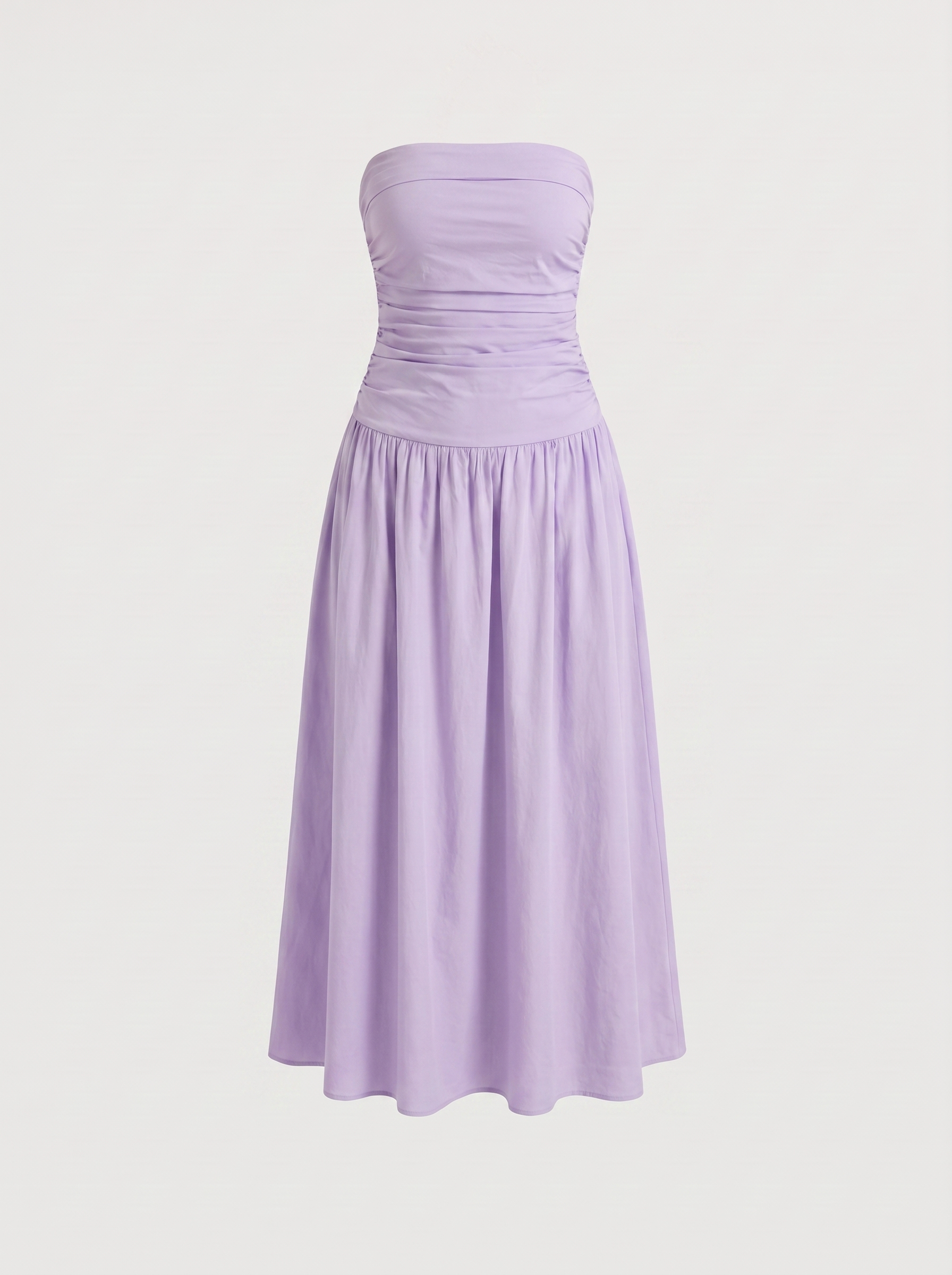 Glenna Gerafftes Bandeau Maxikleid
