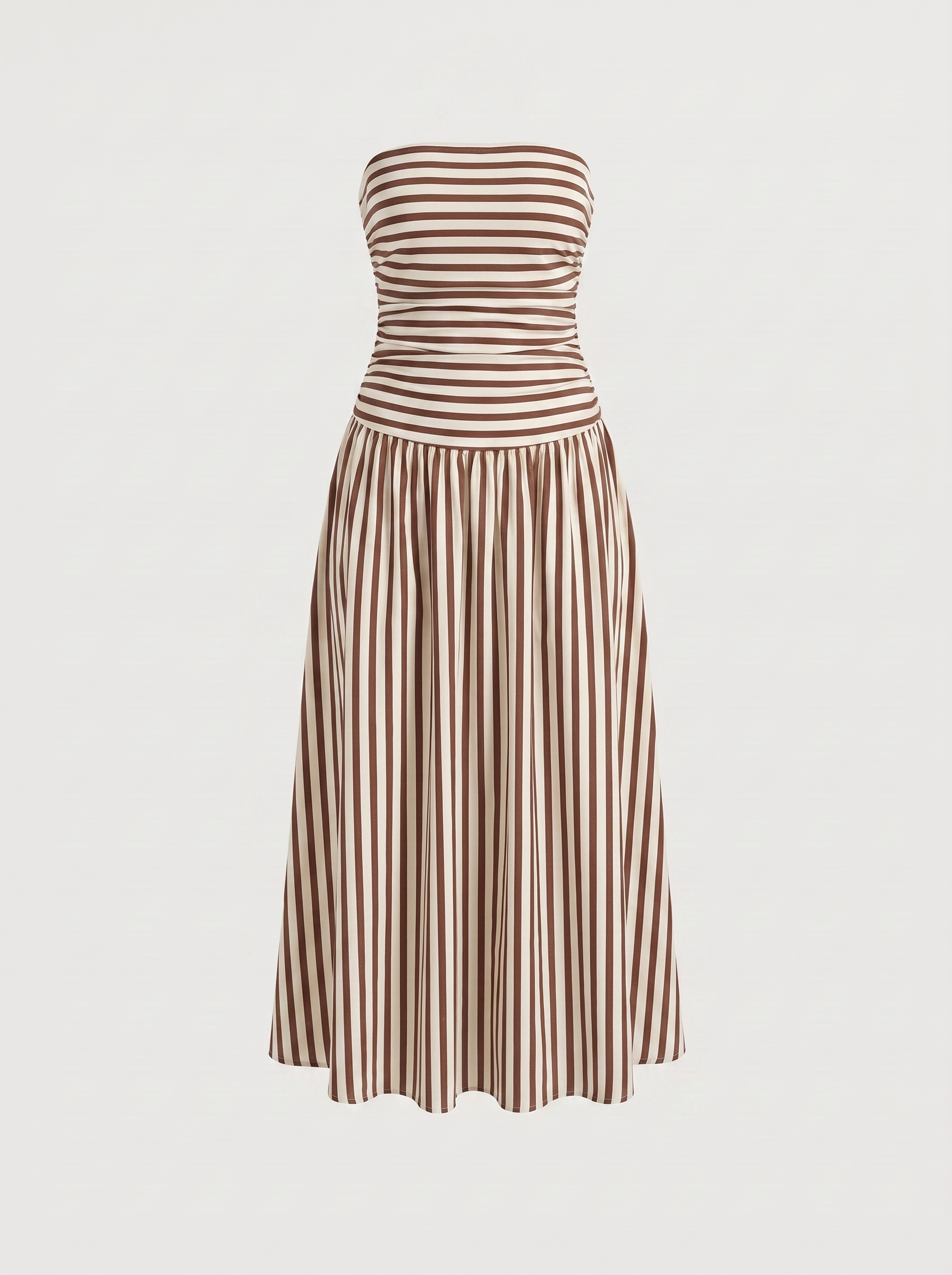 Glenna Gerafftes Bandeau Maxikleid