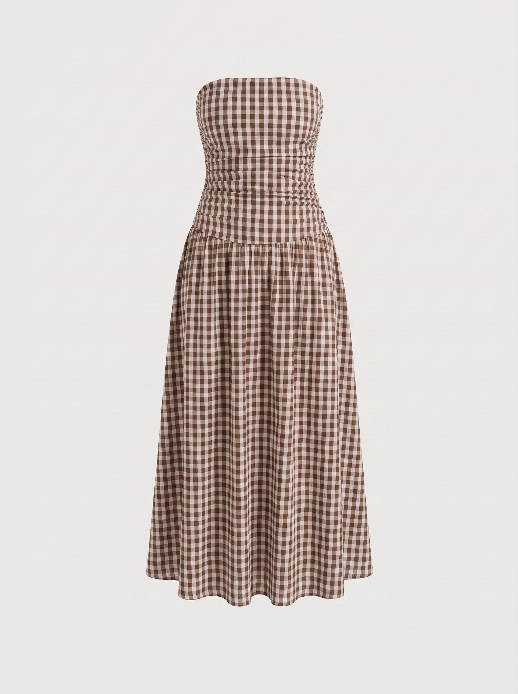 Glenna Gerafftes Bandeau Maxikleid