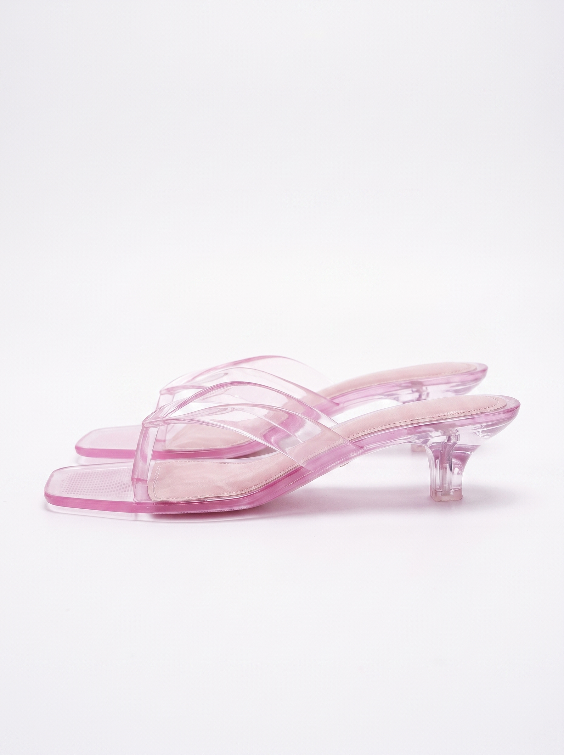 Mikayla Zehensteg-Sandaletten in Transparent-Optik