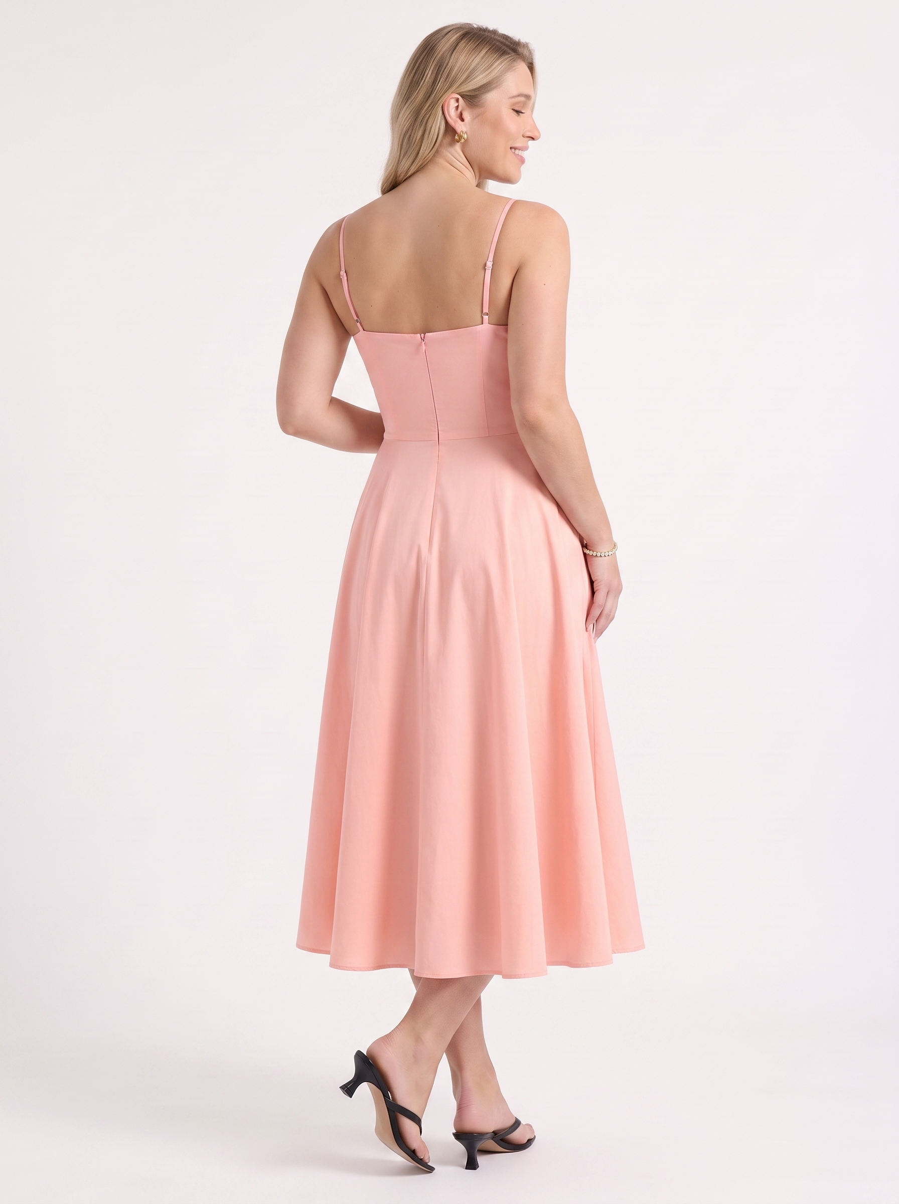 Vina Midikleid mit Herzausschnitt