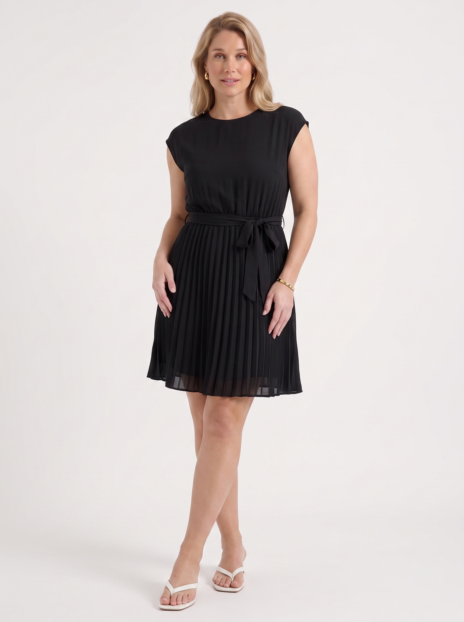 Lana Midikleid mit Plisseerock