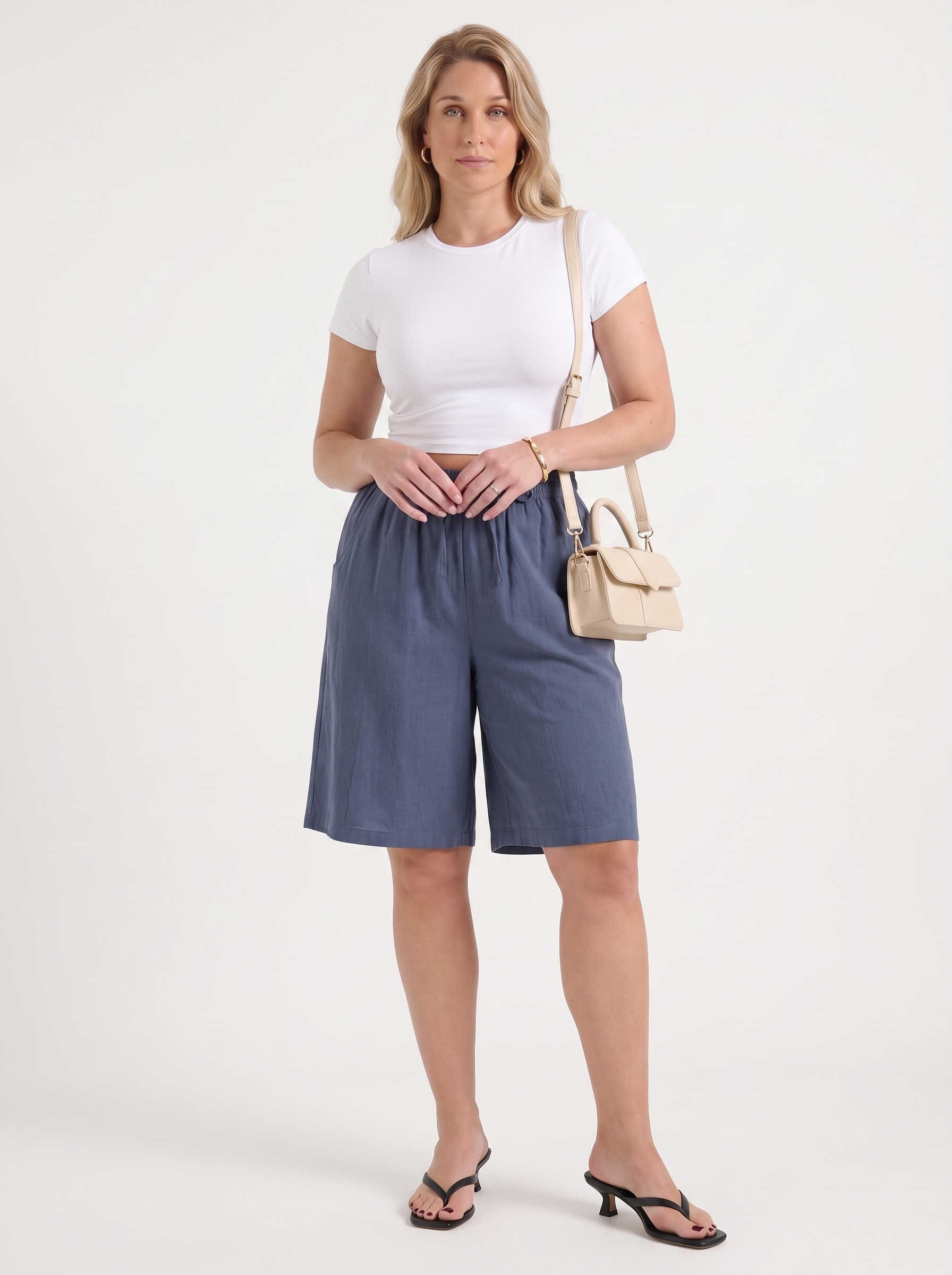 Thessa Bermudashorts mit elastischem Bund