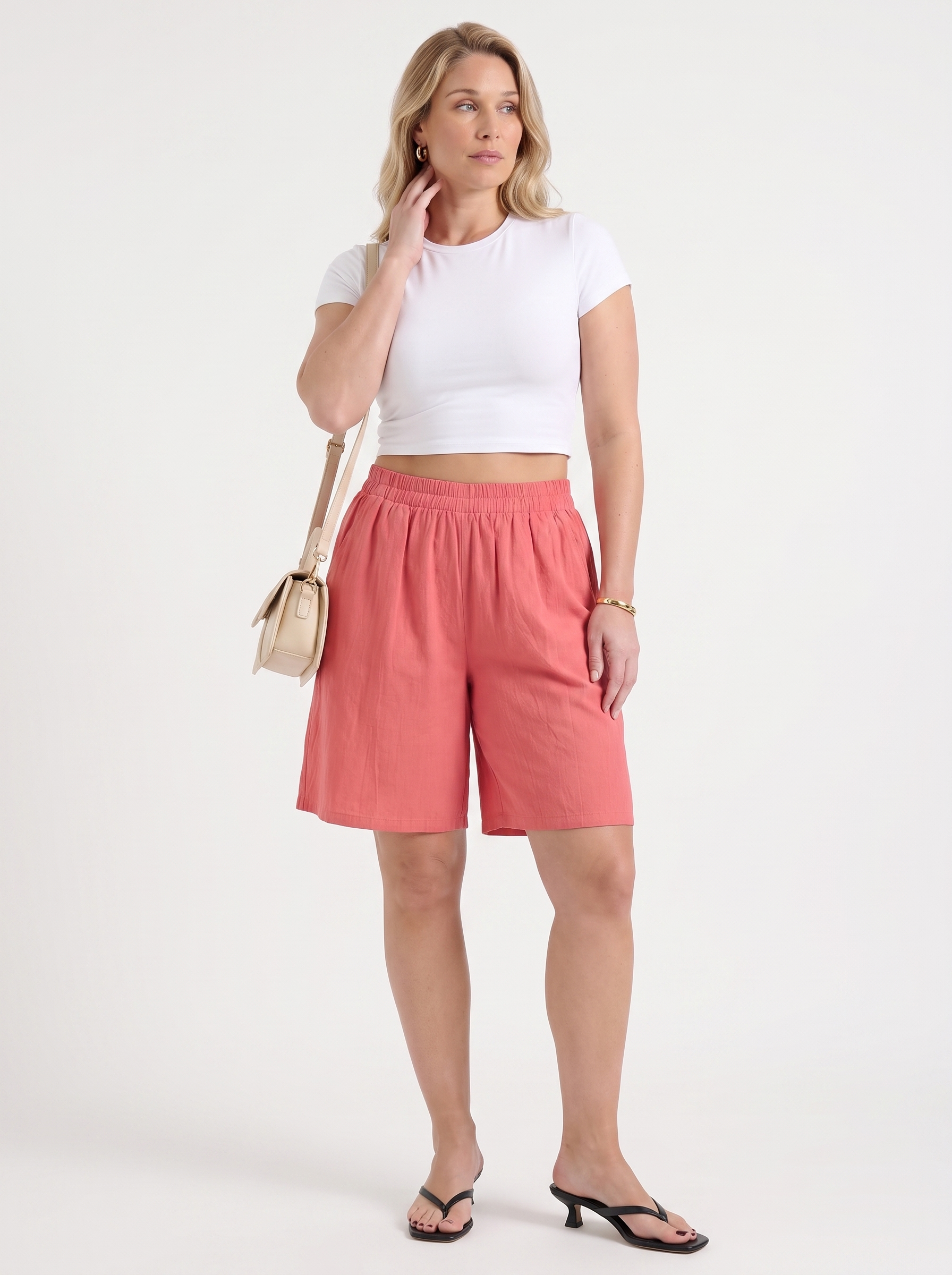 Thessa Bermudashorts mit elastischem Bund
