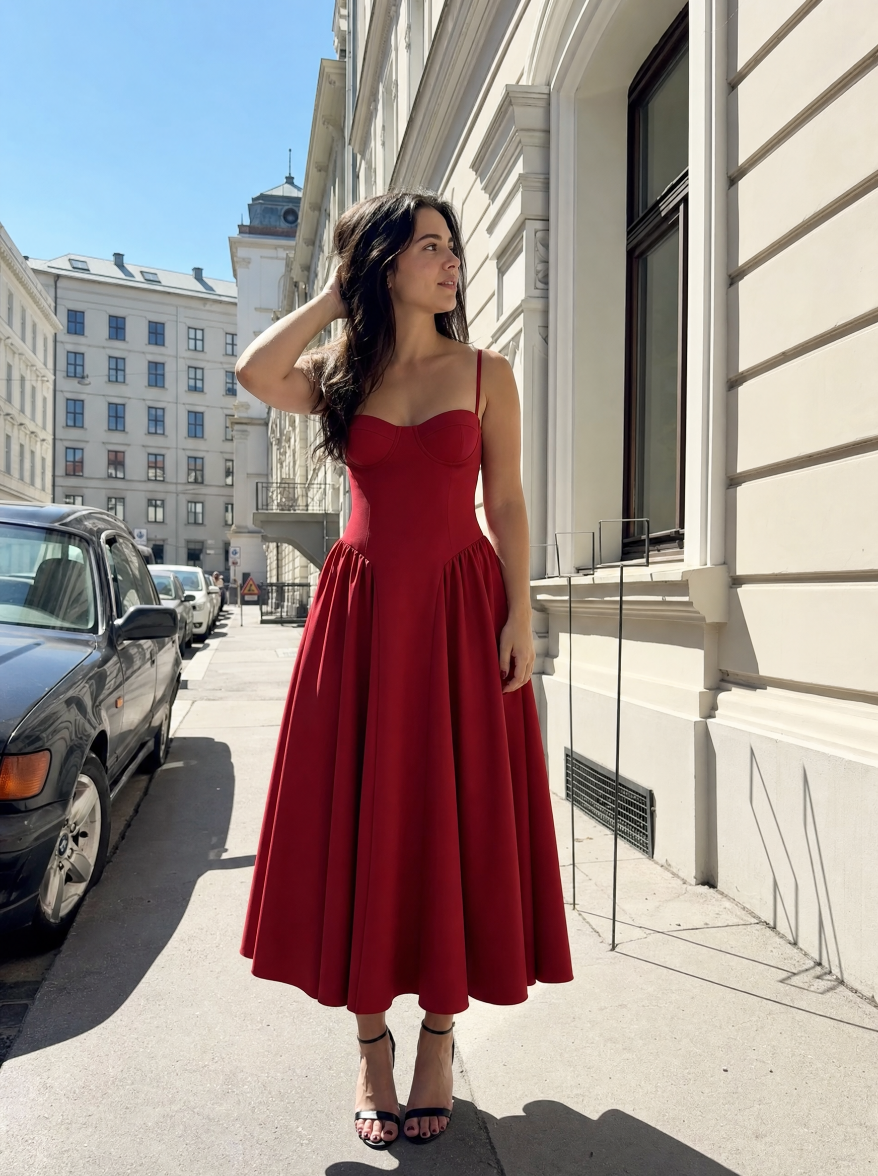 Lisa Korsett-Midikleid